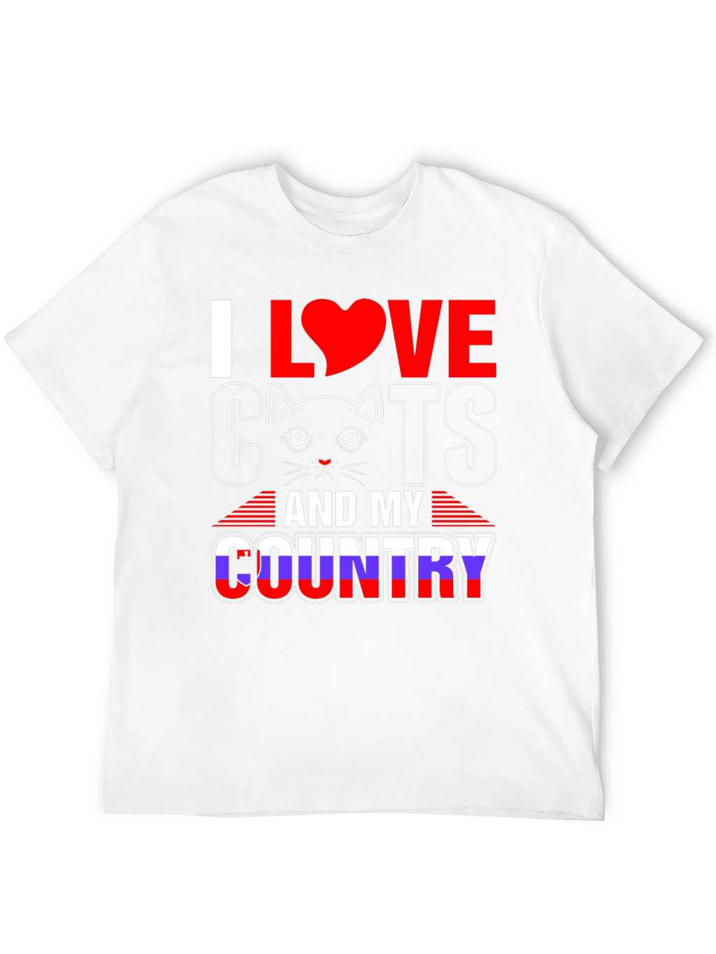I Love Cats and My Country Graphic Tee