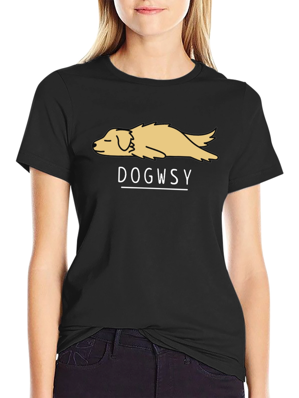 Dogwsy Graphic T-Shirt - Relaxed Dog Design