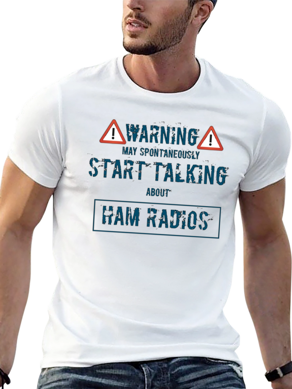 Warning May Spontaneously Start Talking About Ham Radios T-Shirt