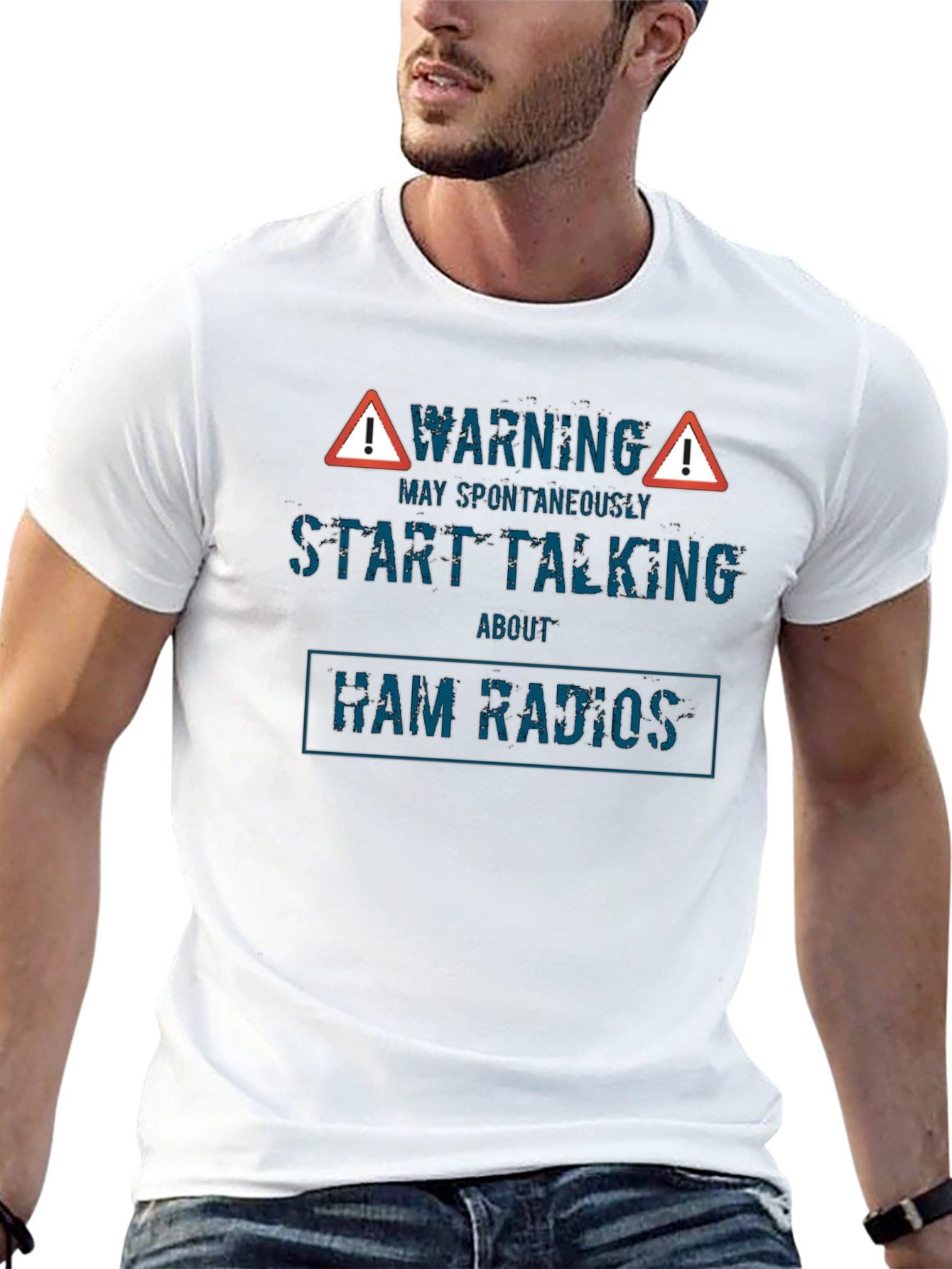 Warning May Spontaneously Start Talking About Ham Radios T-Shirt