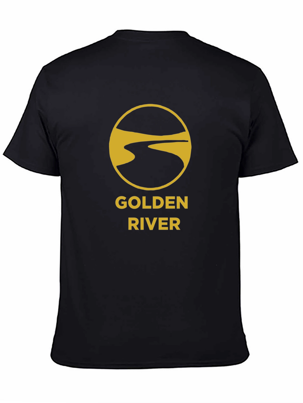 Golden River Graphic Tee - Stylish Black T-Shirt