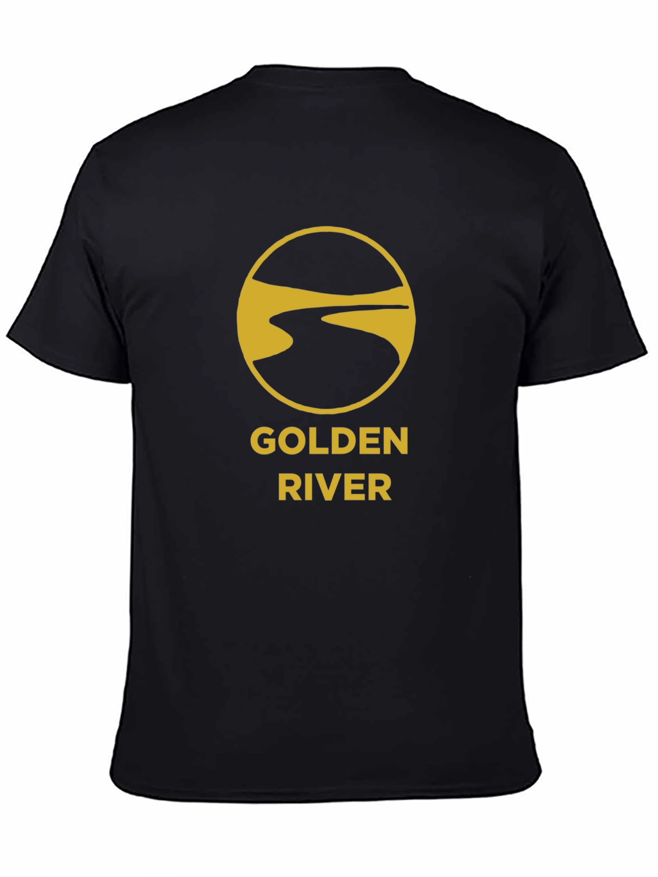 Golden River Graphic Tee - Stylish Black T-Shirt