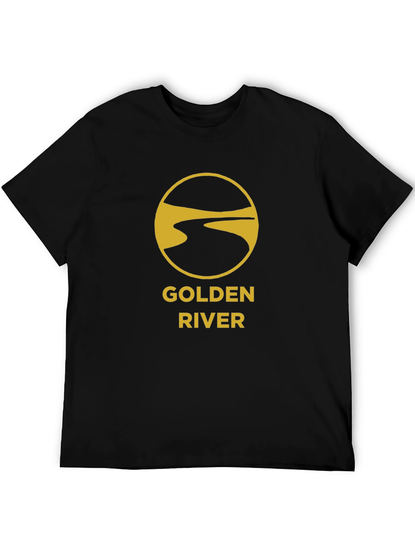 Golden River Graphic Tee - Stylish Black T-Shirt