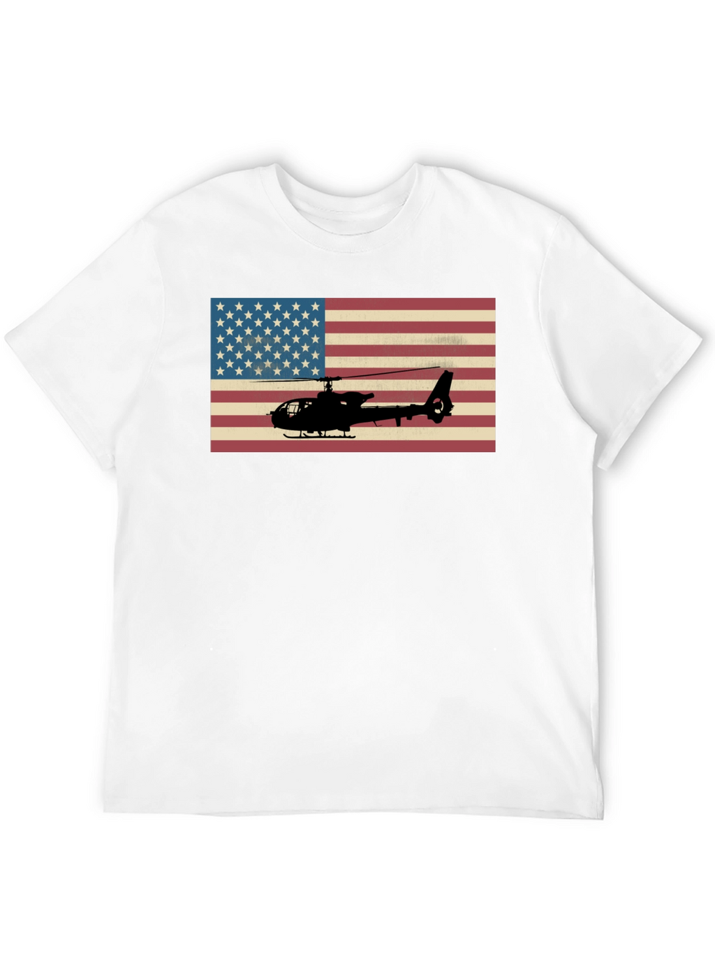 American Flag Helicopter Graphic Tee