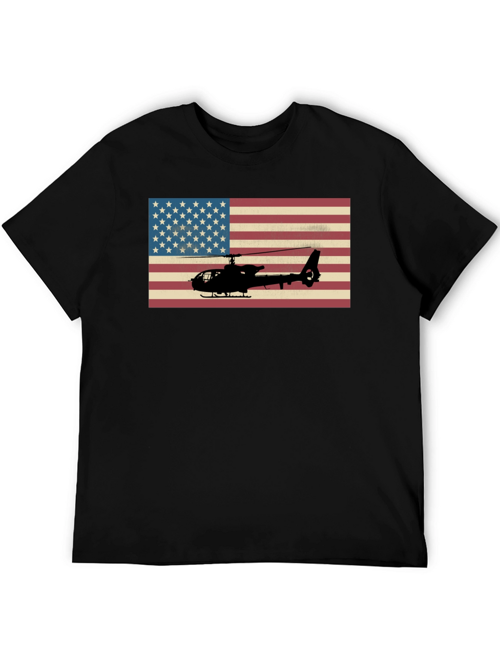 American Flag Helicopter Graphic Tee