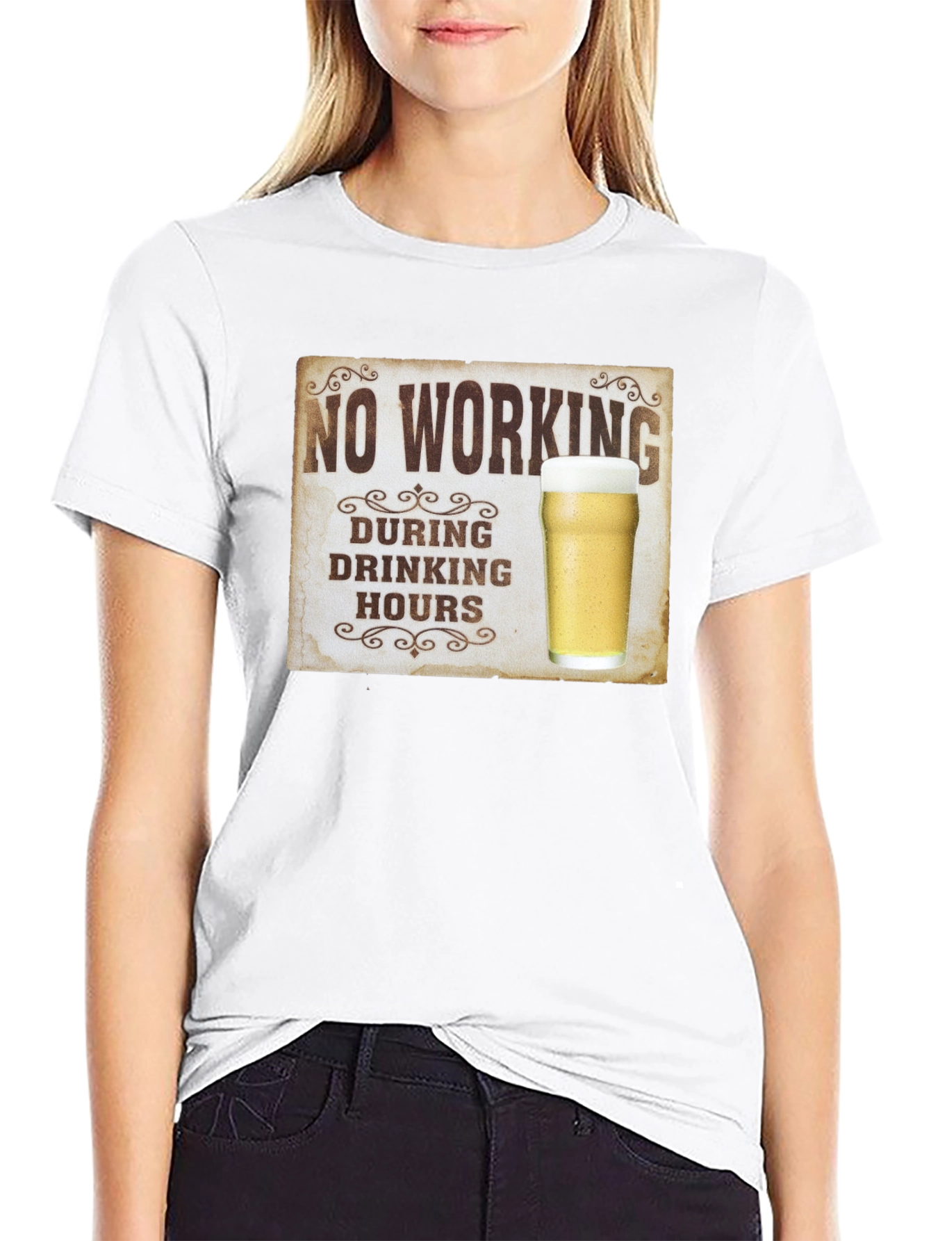 No Working During Drinking Hours Graphic Tee