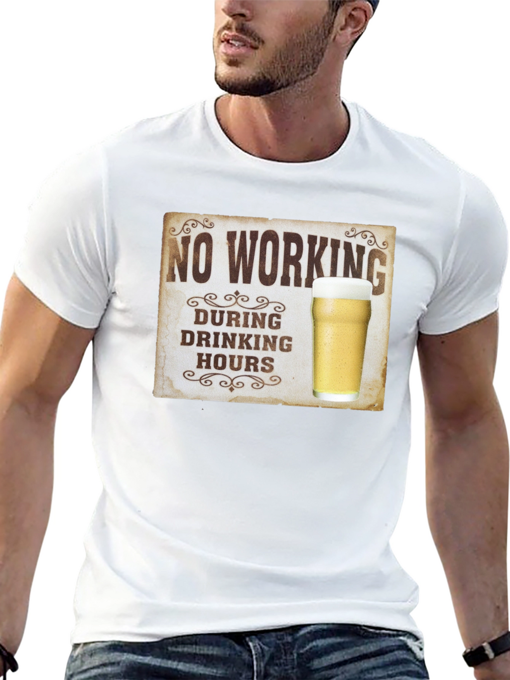 No Working During Drinking Hours Graphic Tee