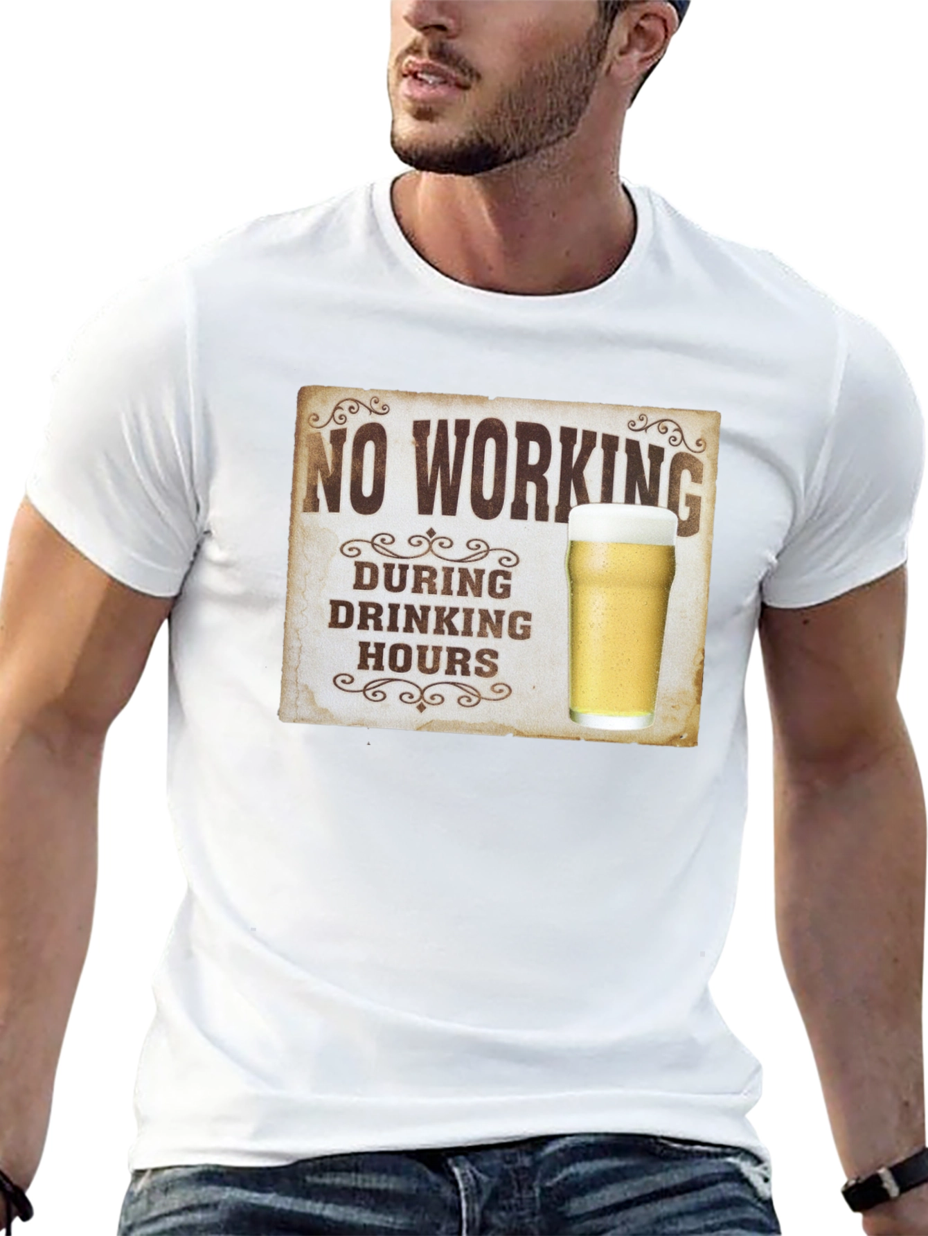 No Working During Drinking Hours Graphic Tee