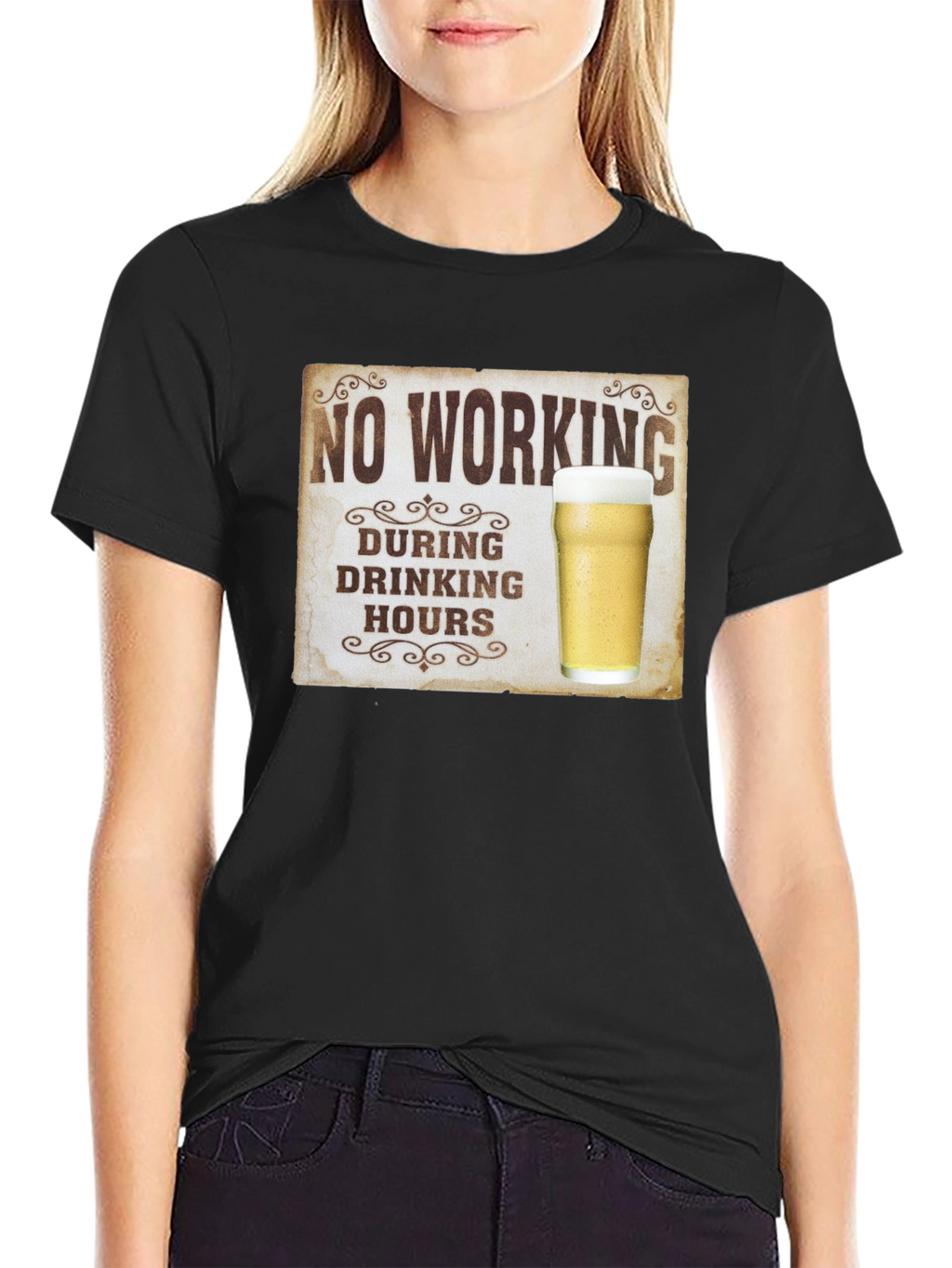 No Working During Drinking Hours Graphic Tee