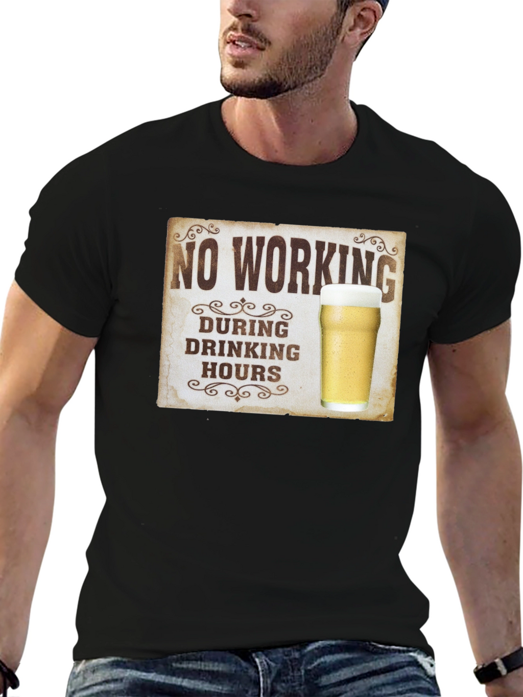 No Working During Drinking Hours Graphic Tee