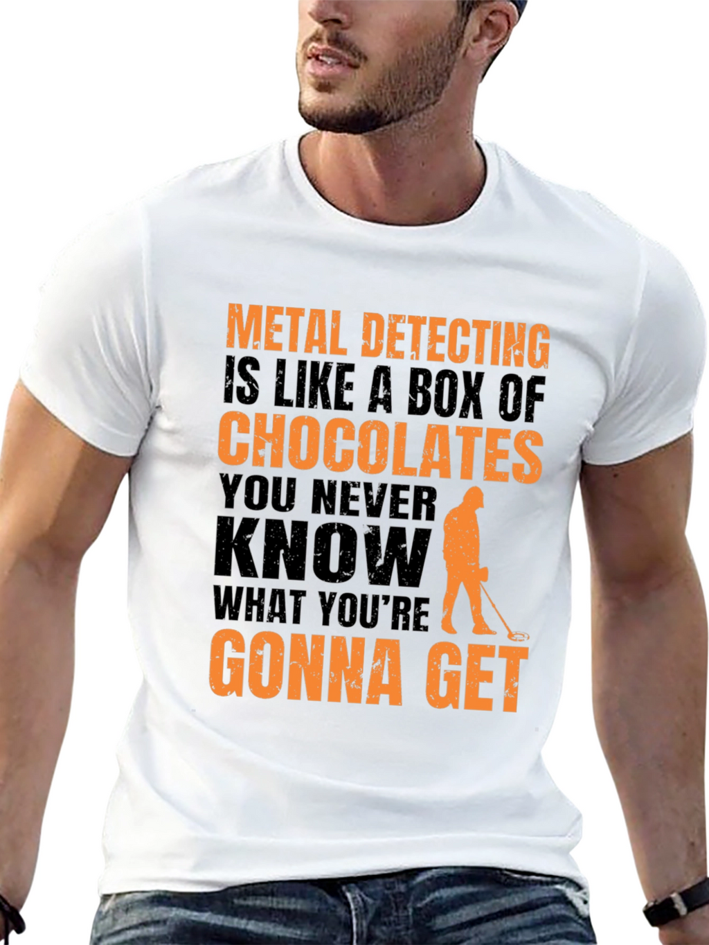 Metal Detecting T-Shirt - Funny Chocolate Box Design