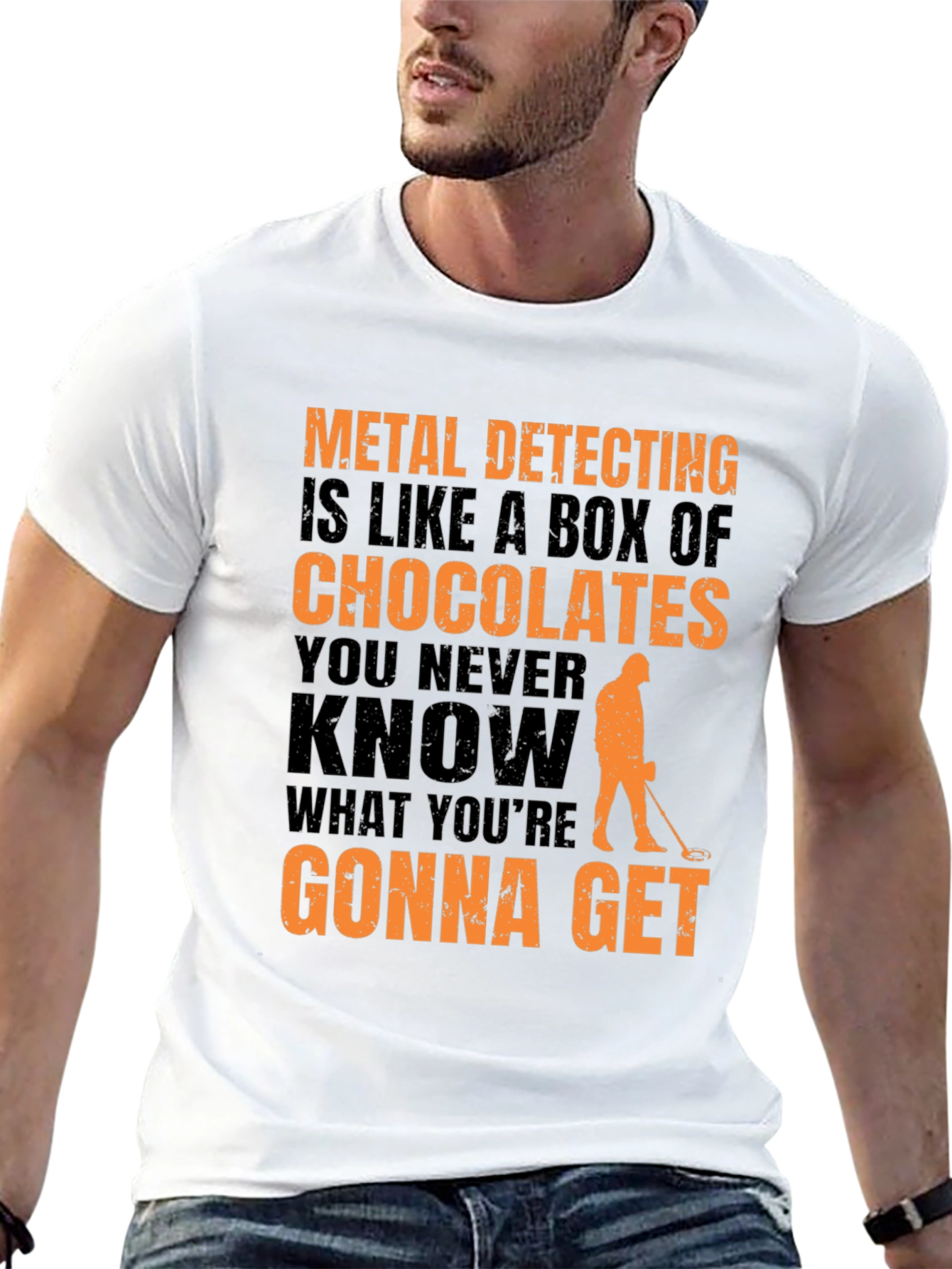 Metal Detecting T-Shirt - Funny Chocolate Box Design
