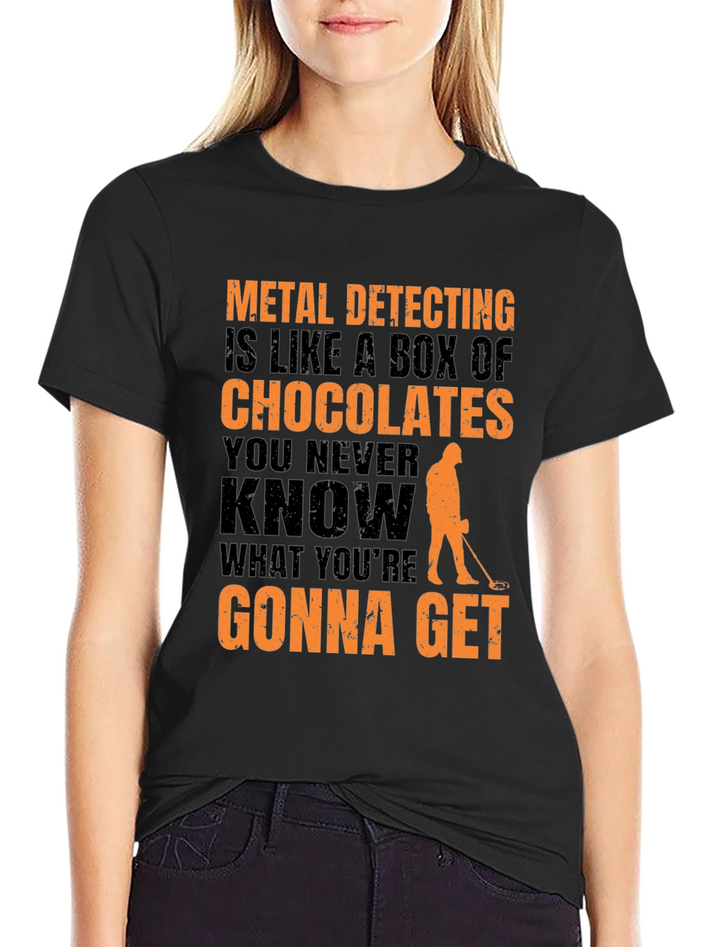 Metal Detecting T-Shirt - Funny Chocolate Box Design