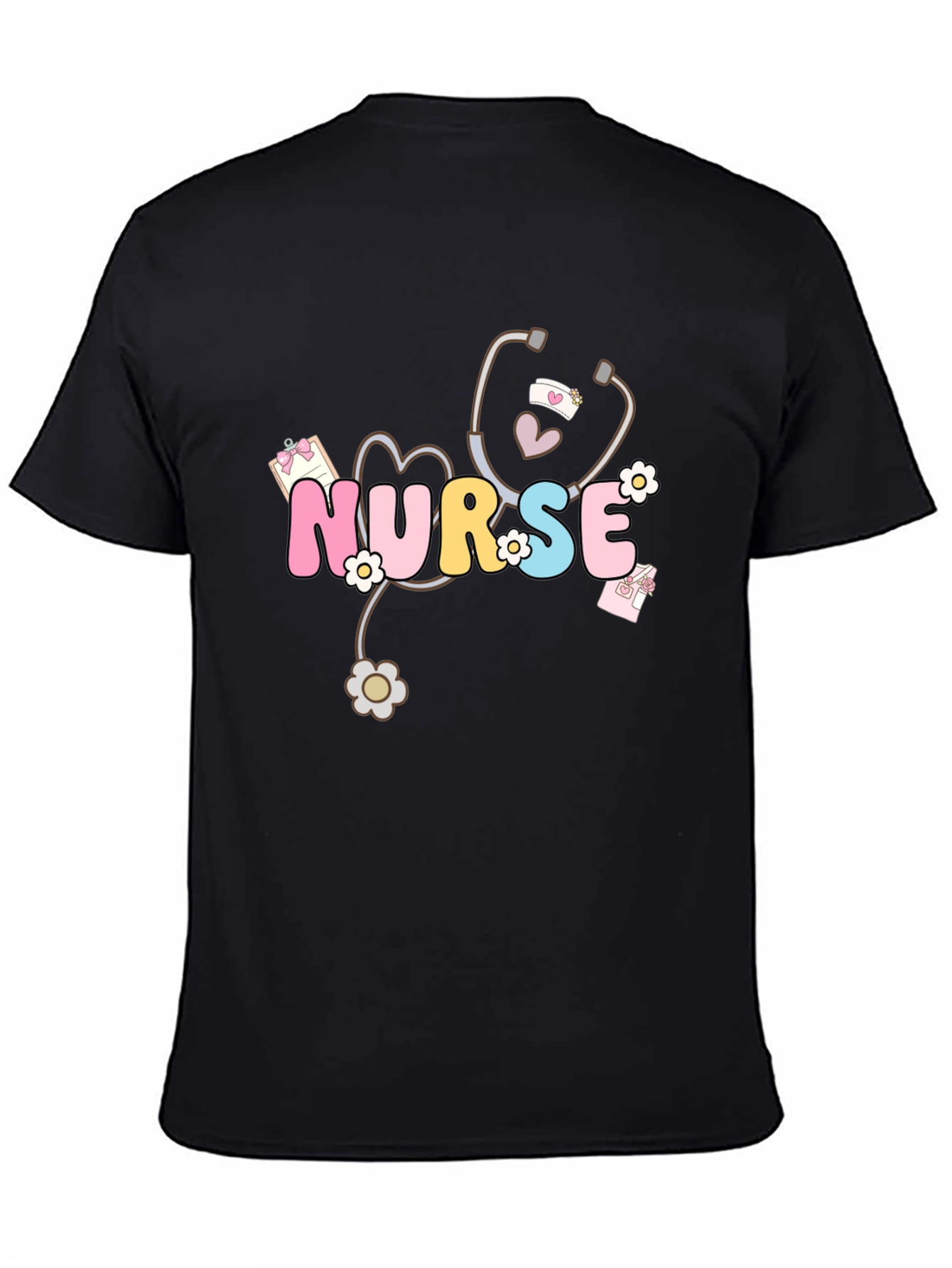 Nurse Graphic Tee - Stethoscope Design
