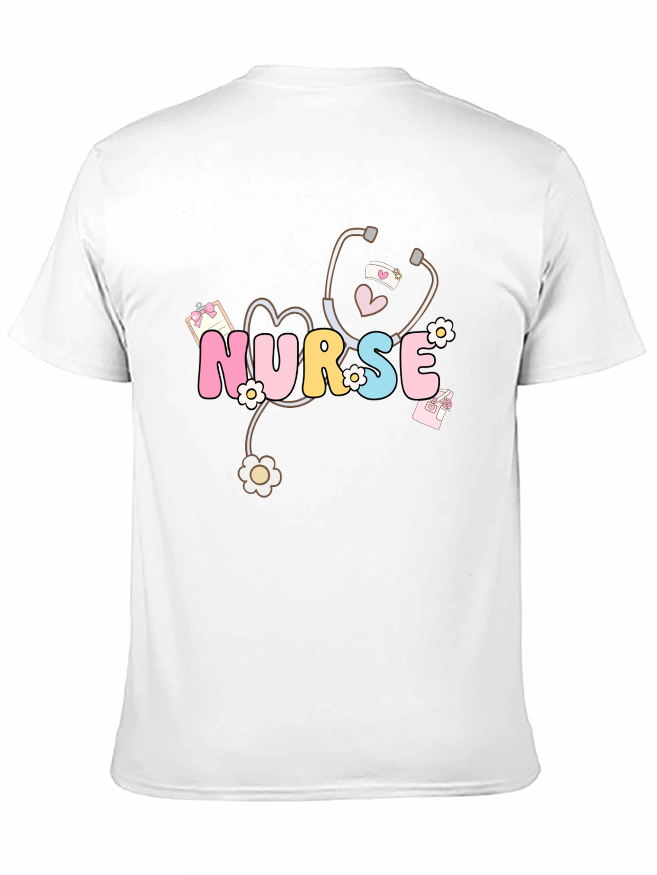 Nurse Graphic Tee - Stethoscope Design