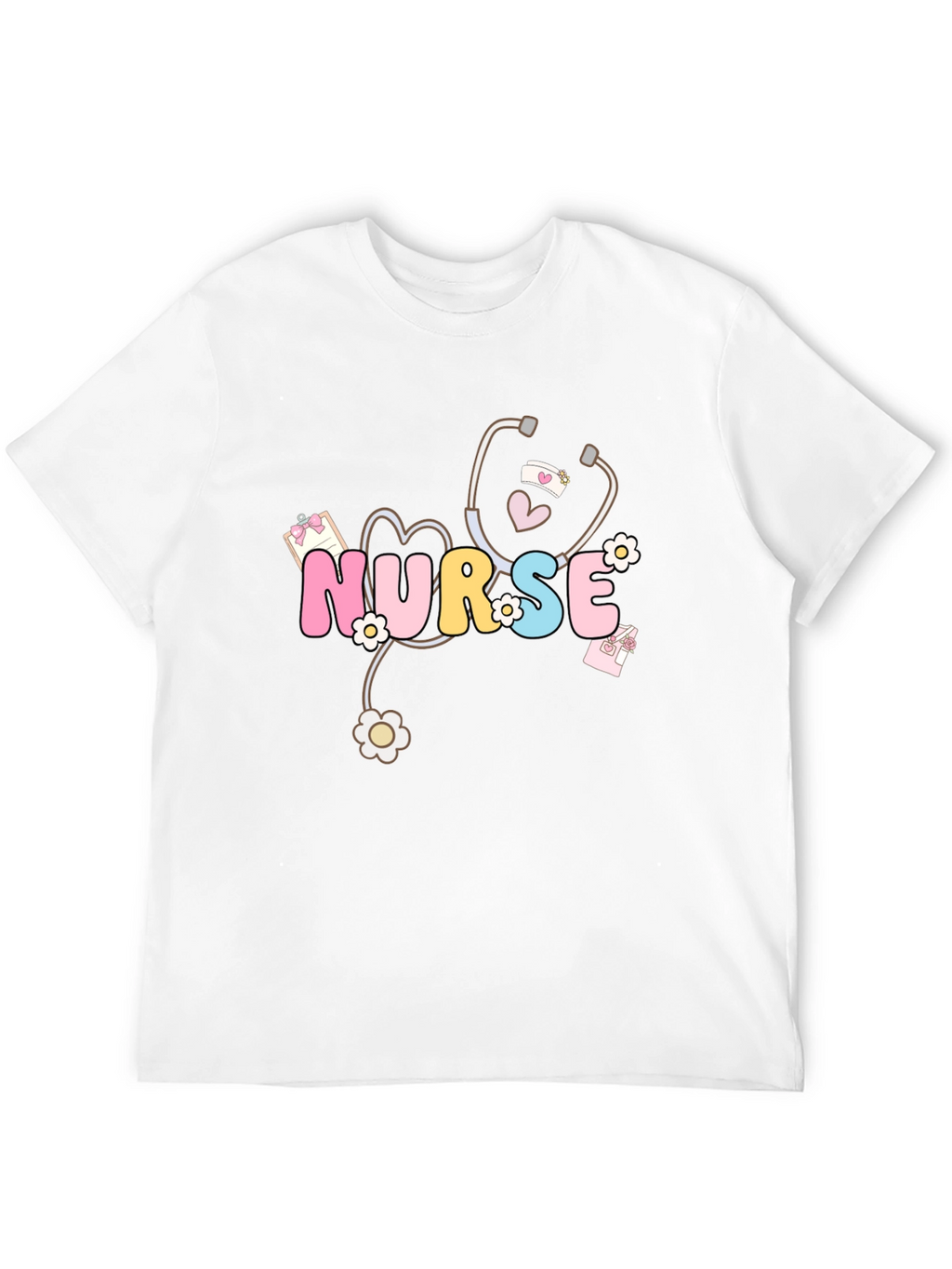 Nurse Graphic Tee - Stethoscope Design