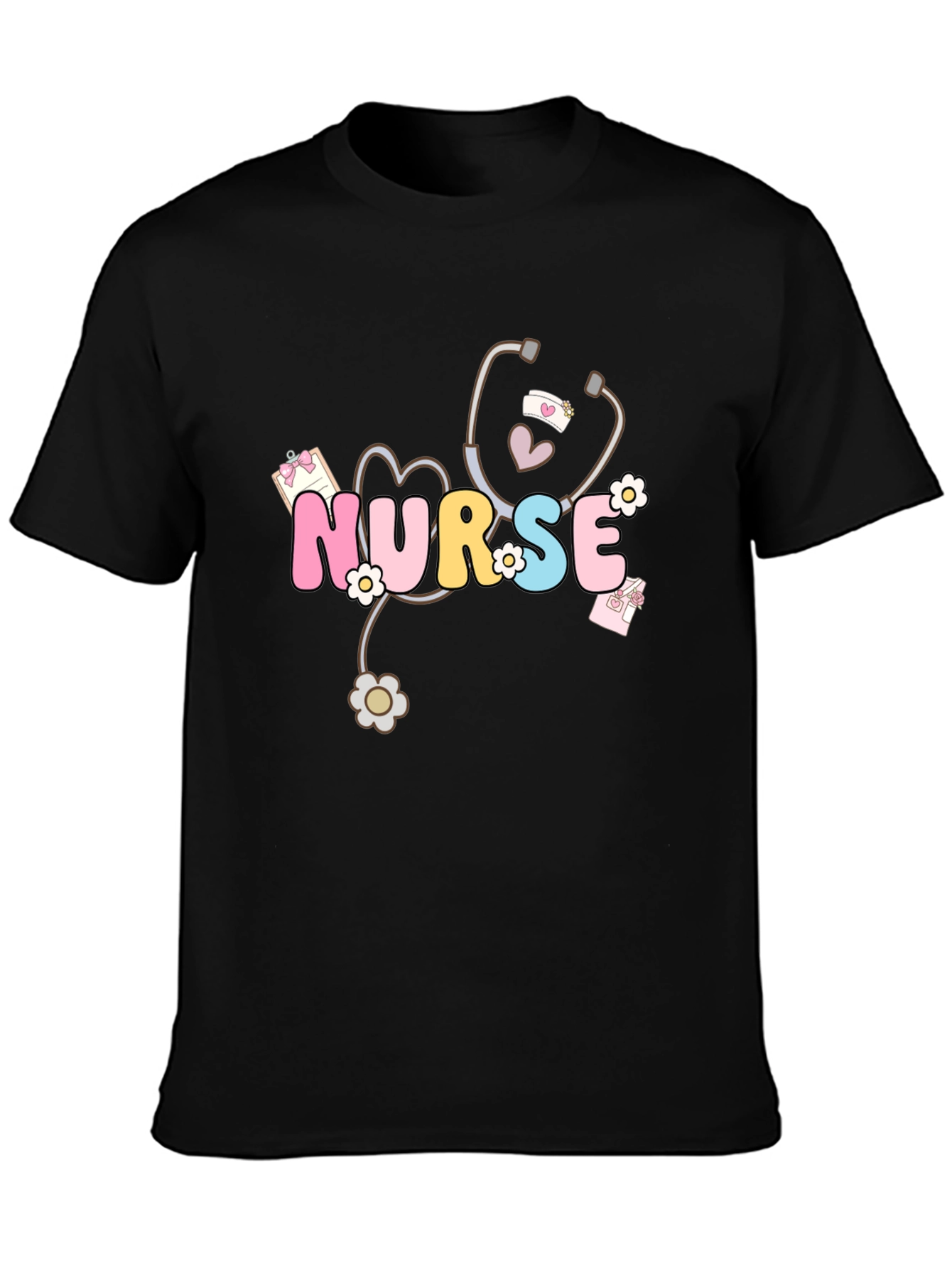 Nurse Graphic Tee - Stethoscope Design