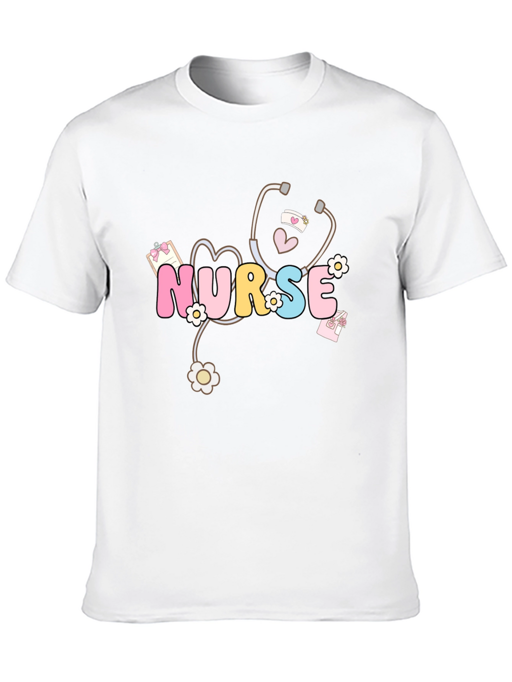 Nurse Graphic Tee - Stethoscope Design