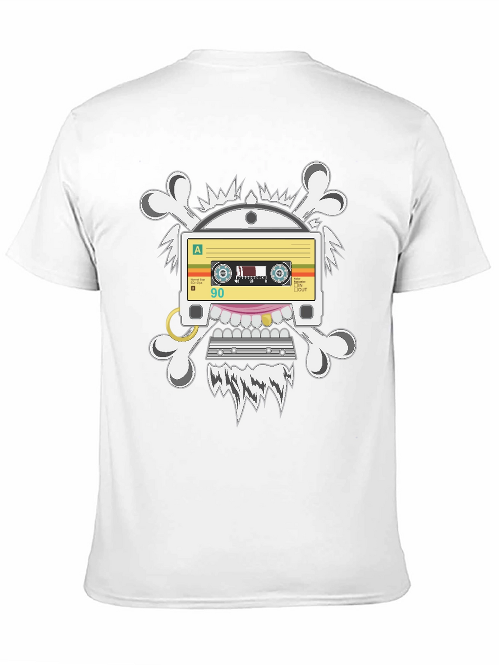 Cassette Tape Skull Graphic T-Shirt