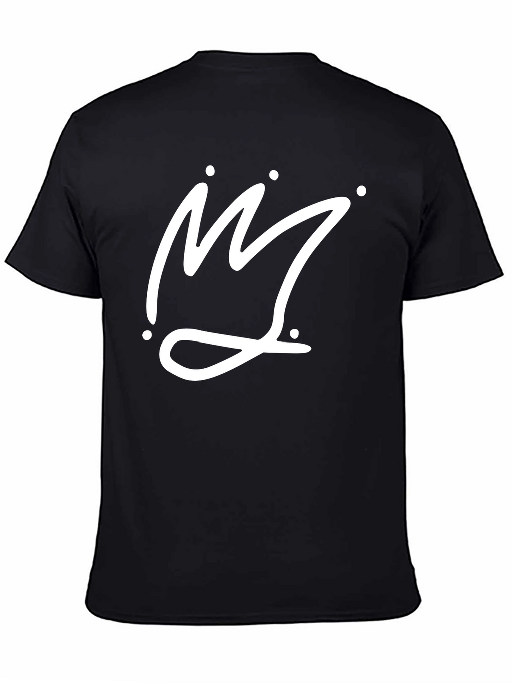 Crown Graphic Tee - Black Cotton Casual T-Shirt