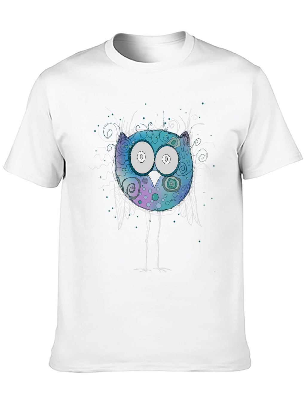 Whimsical Owl T-Shirt - Graphic Print Tee