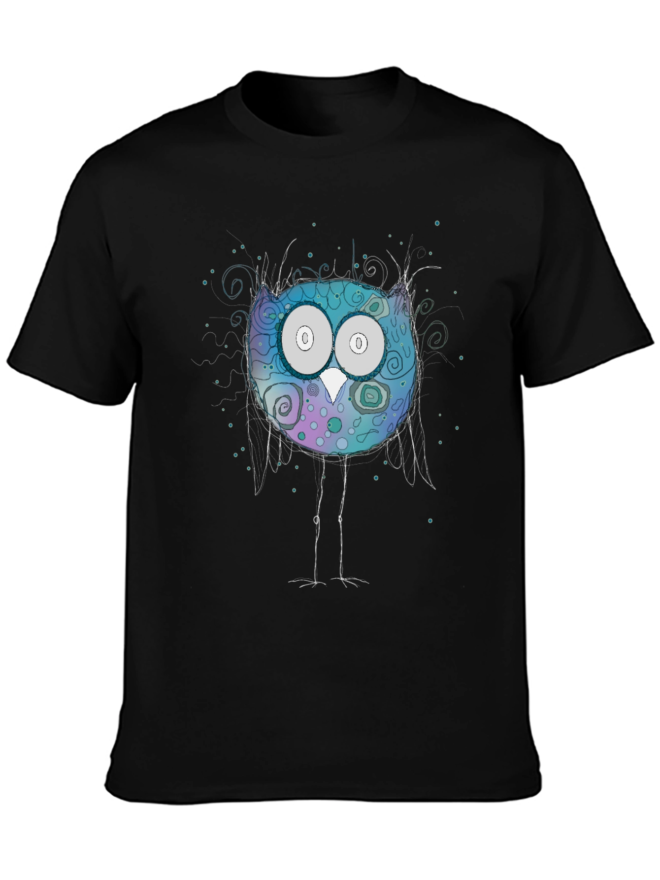 Whimsical Owl T-Shirt - Graphic Print Tee