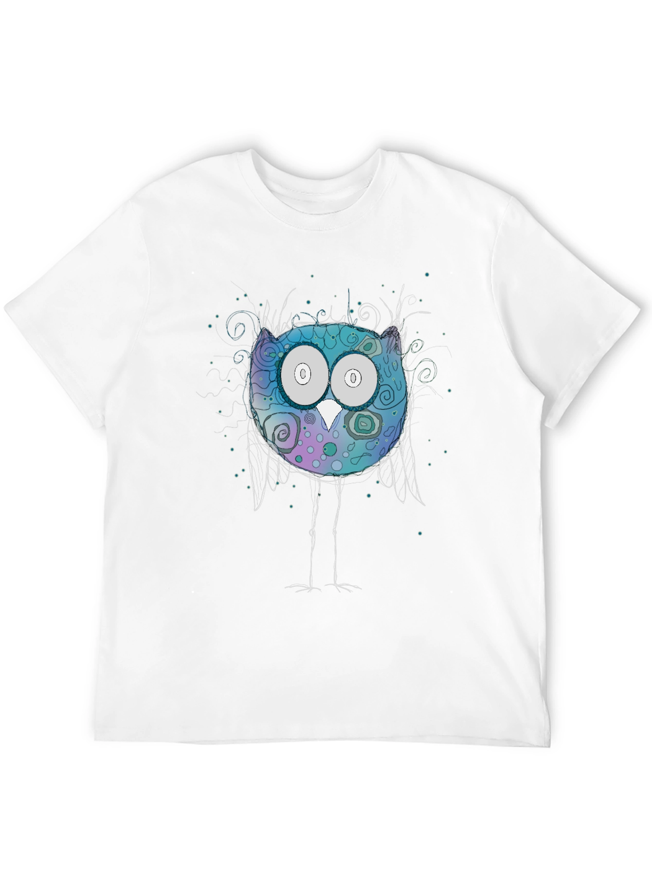 Whimsical Owl T-Shirt - Graphic Print Tee