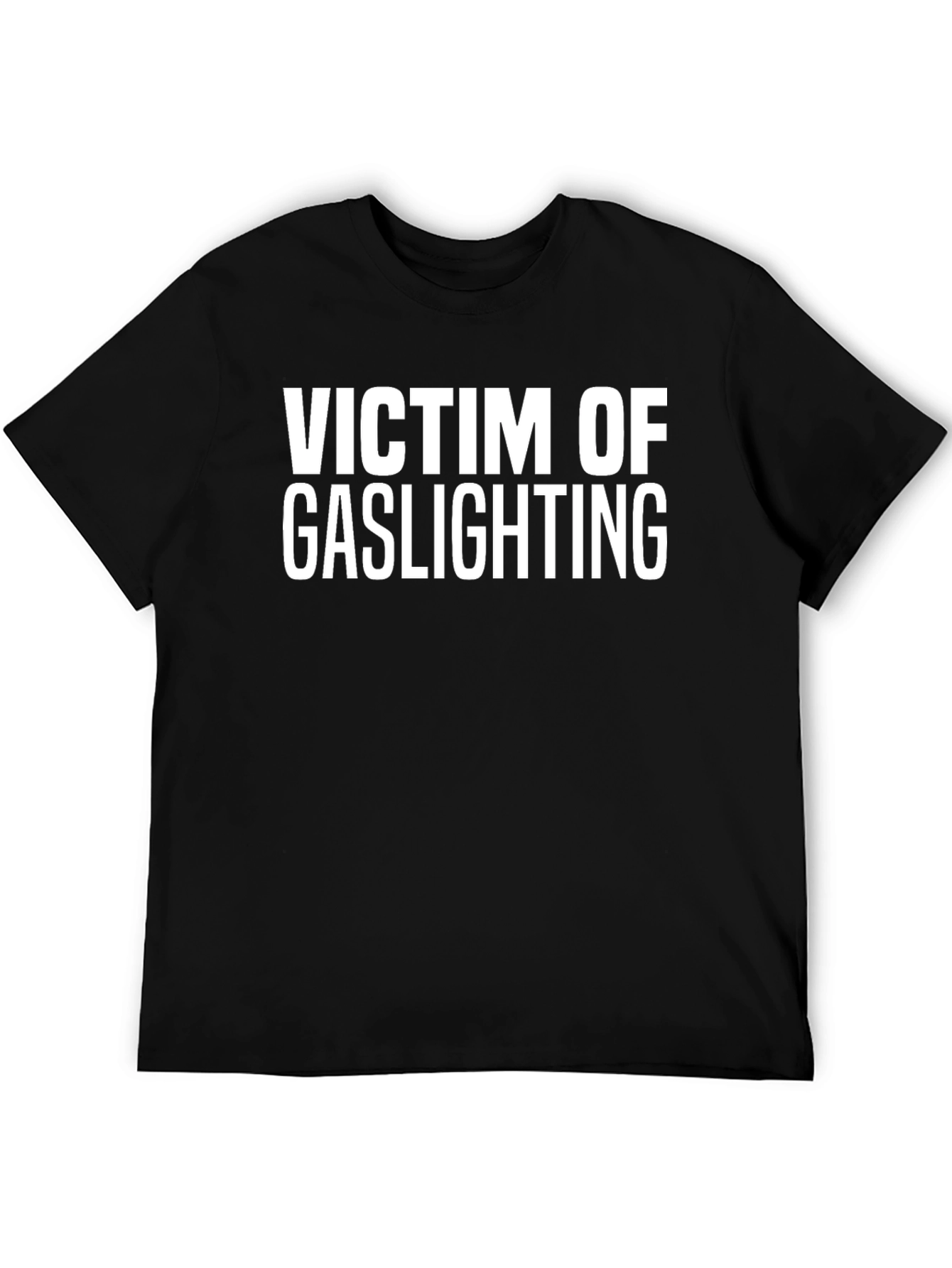 Victim of Gaslighting Graphic Tee - Black