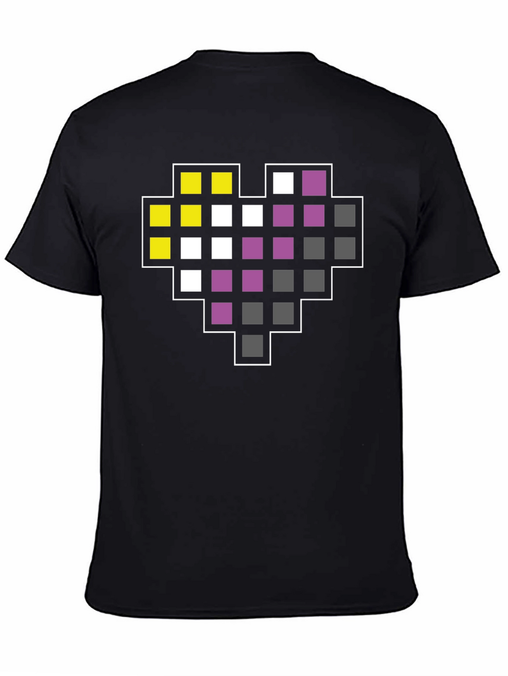 Pixel Heart Nonbinary Pride T-Shirt