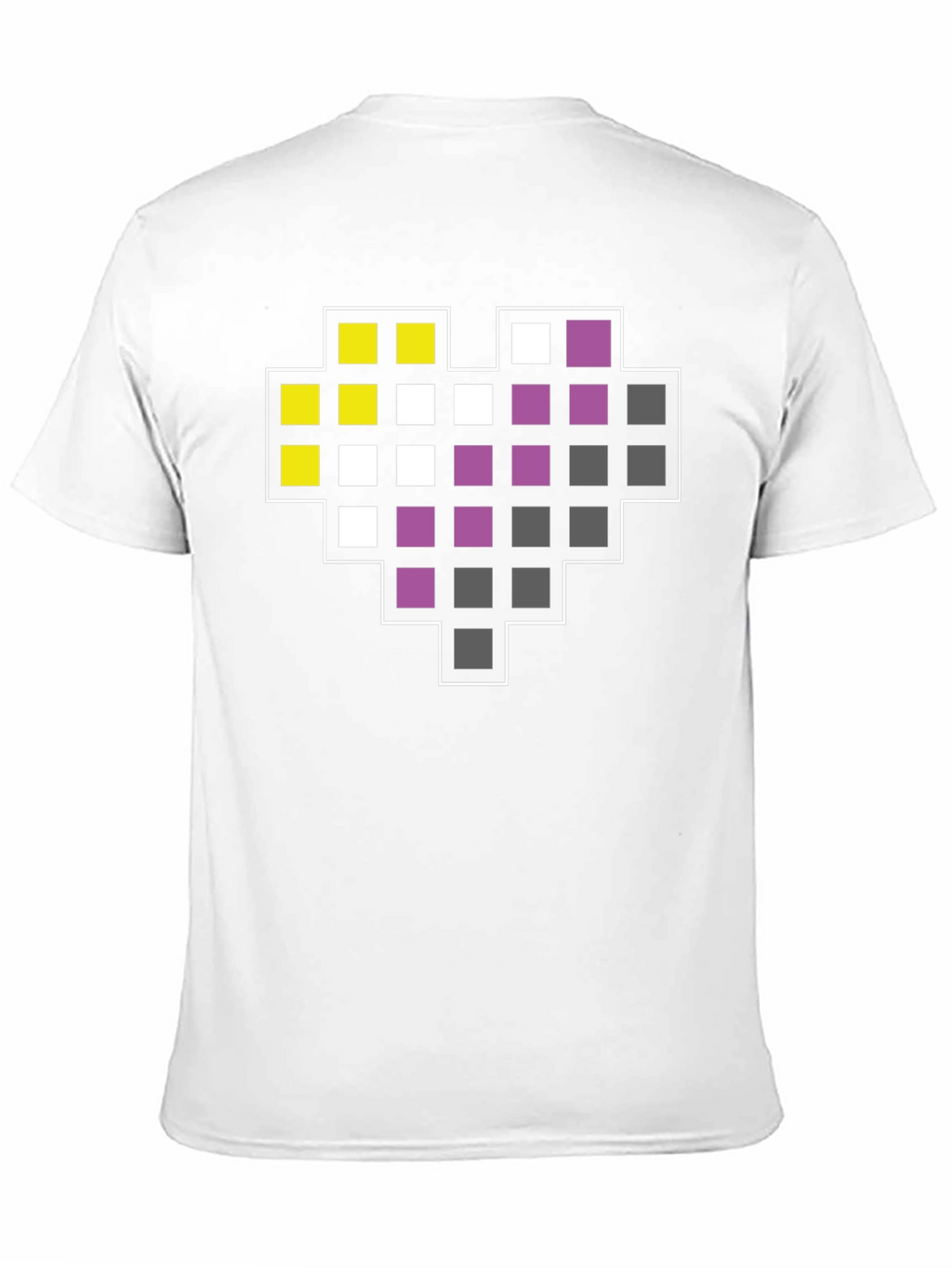 Pixel Heart Nonbinary Pride T-Shirt
