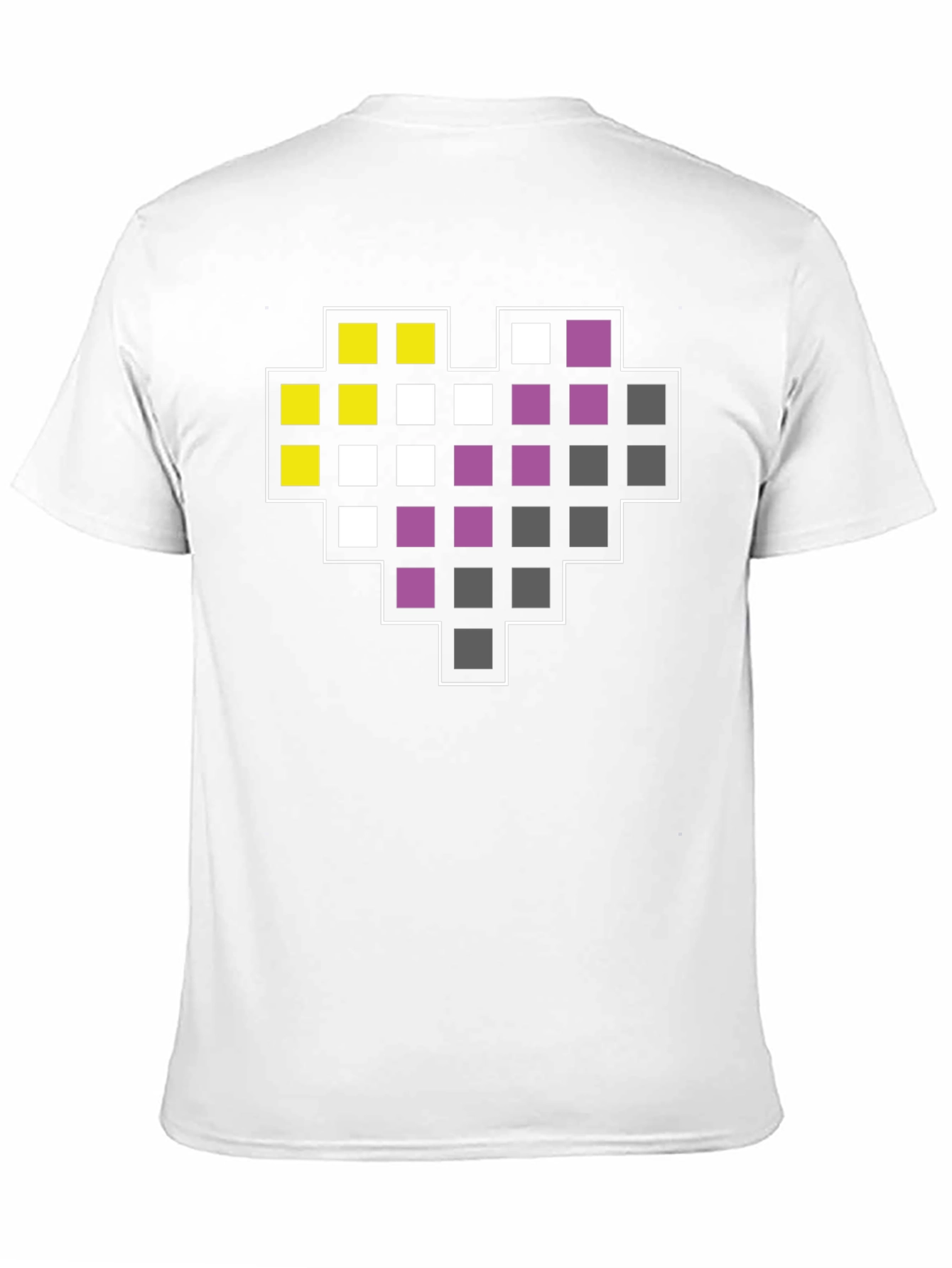 Pixel Heart Nonbinary Pride T-Shirt