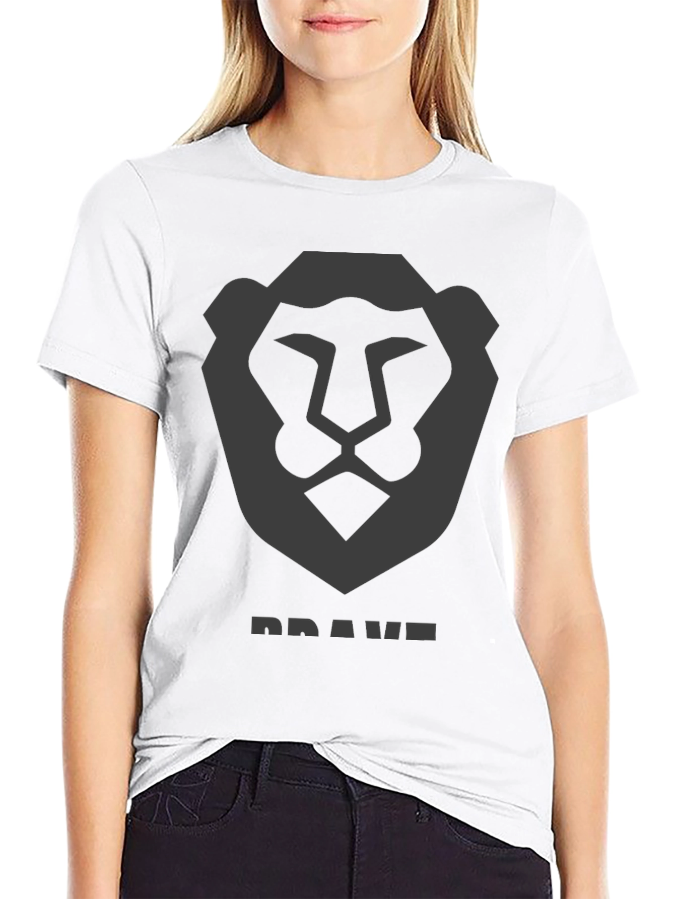 Brave Lion Graphic Tee - Mens Black T-Shirt