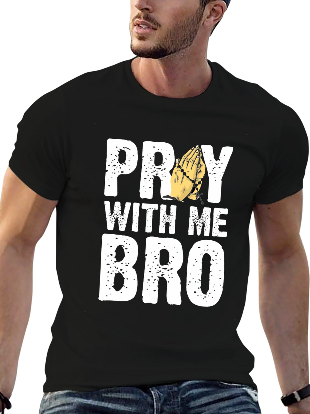 Pray With Me Bro Graphic T-Shirt