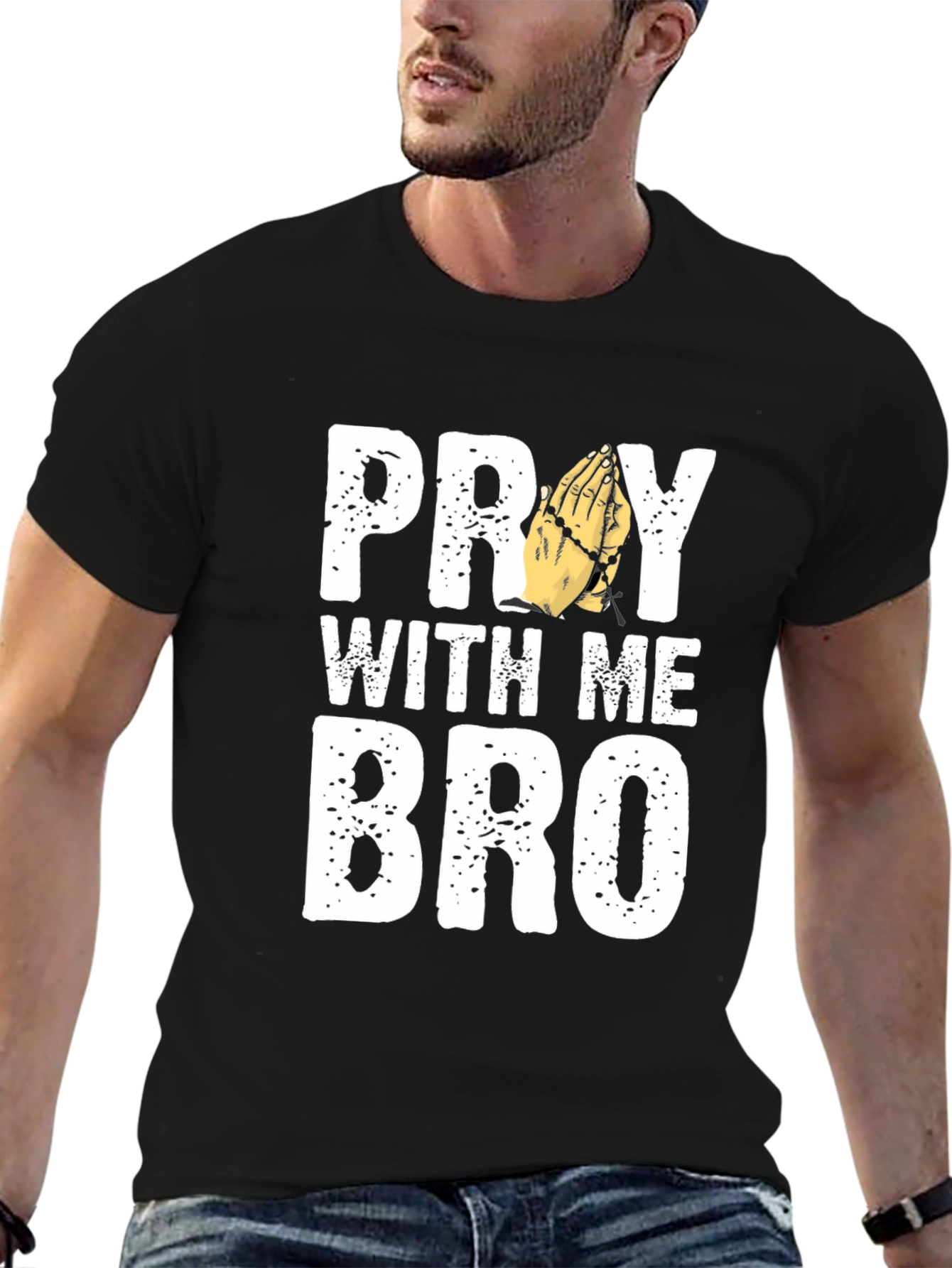 Pray With Me Bro Graphic T-Shirt