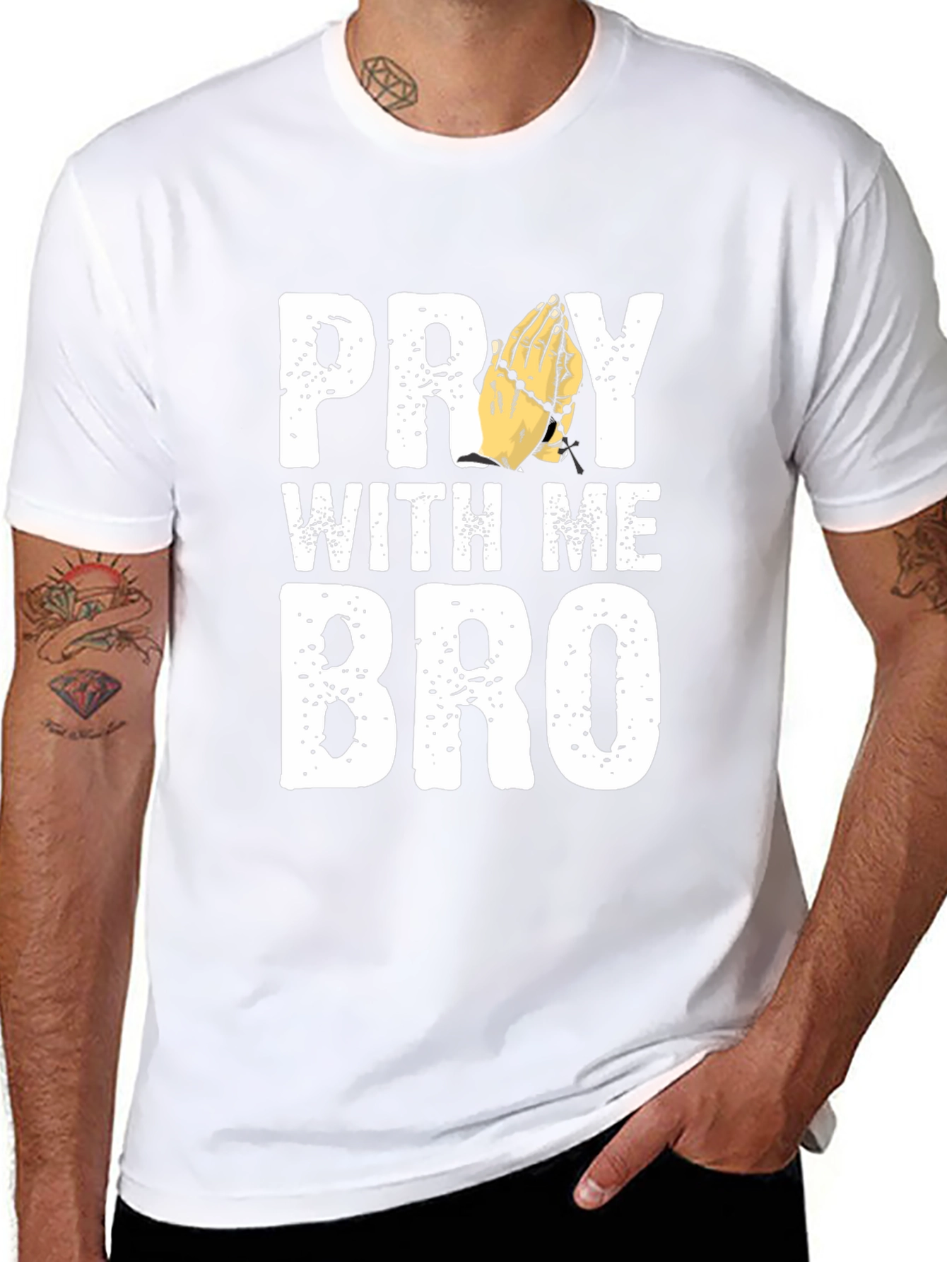 Pray With Me Bro Graphic T-Shirt