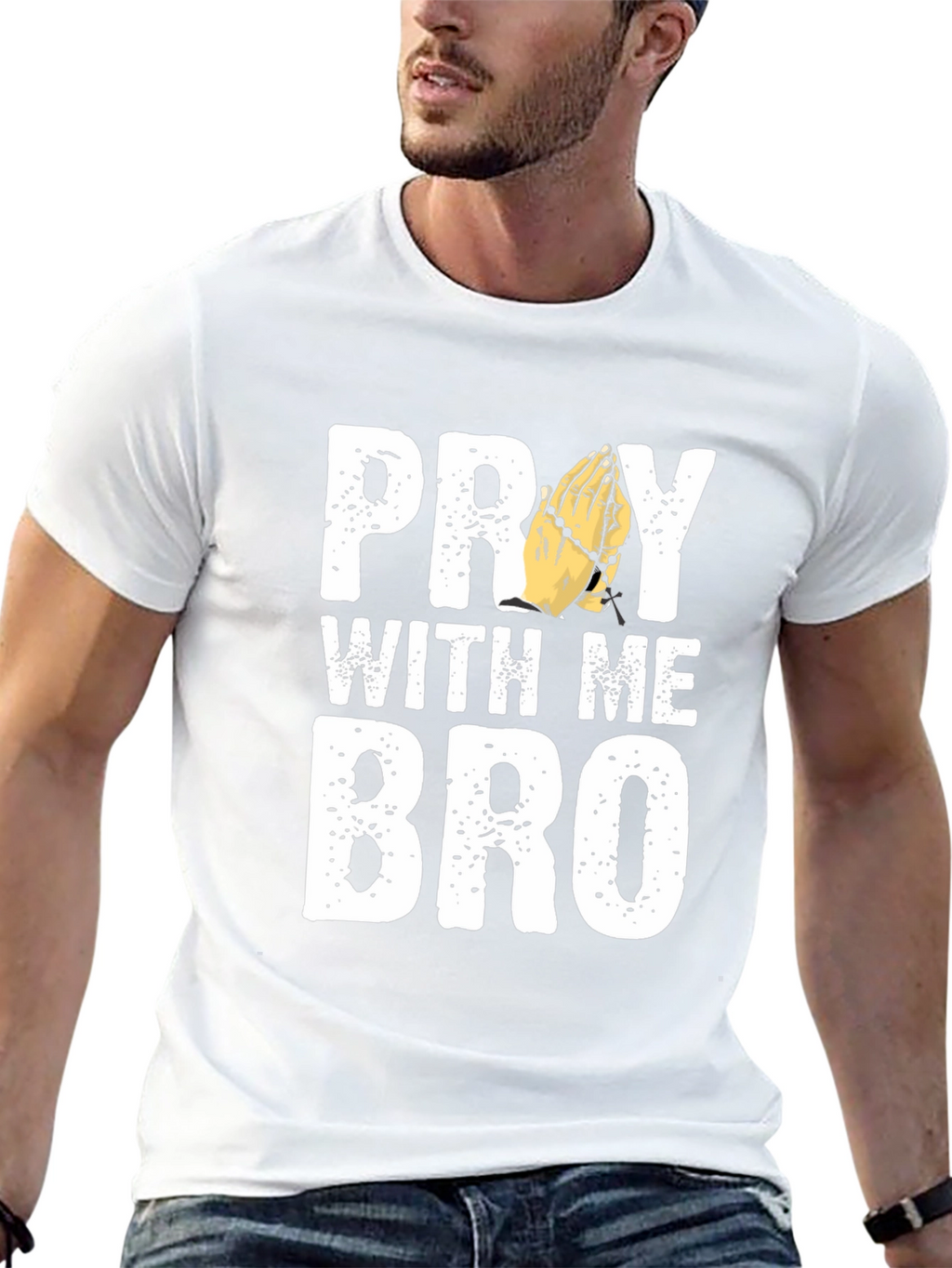 Pray With Me Bro Graphic T-Shirt