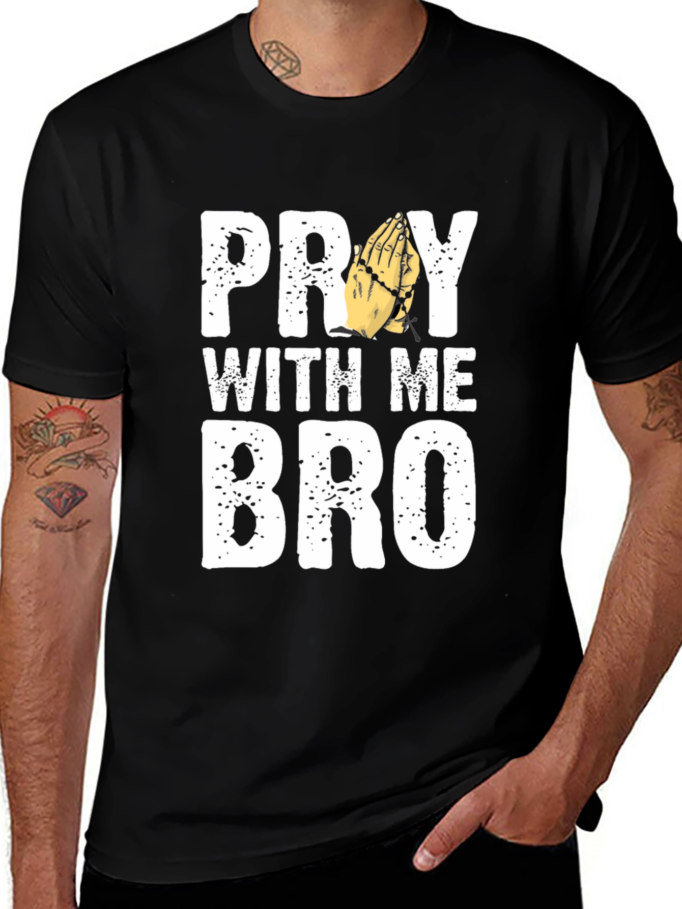 Pray With Me Bro Graphic T-Shirt