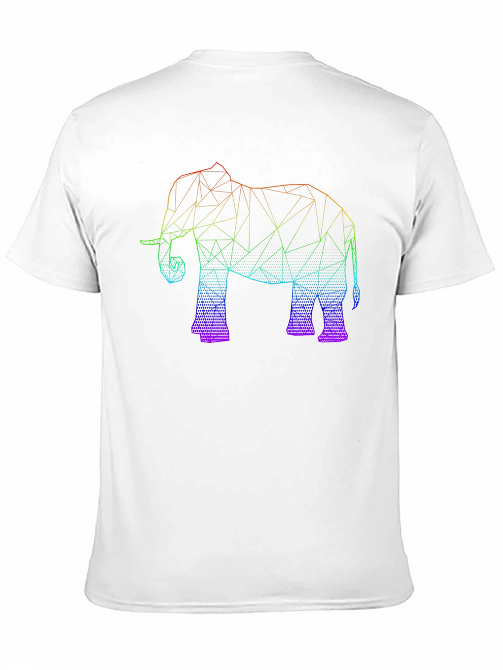 Geometric Elephant Graphic Tee - Black