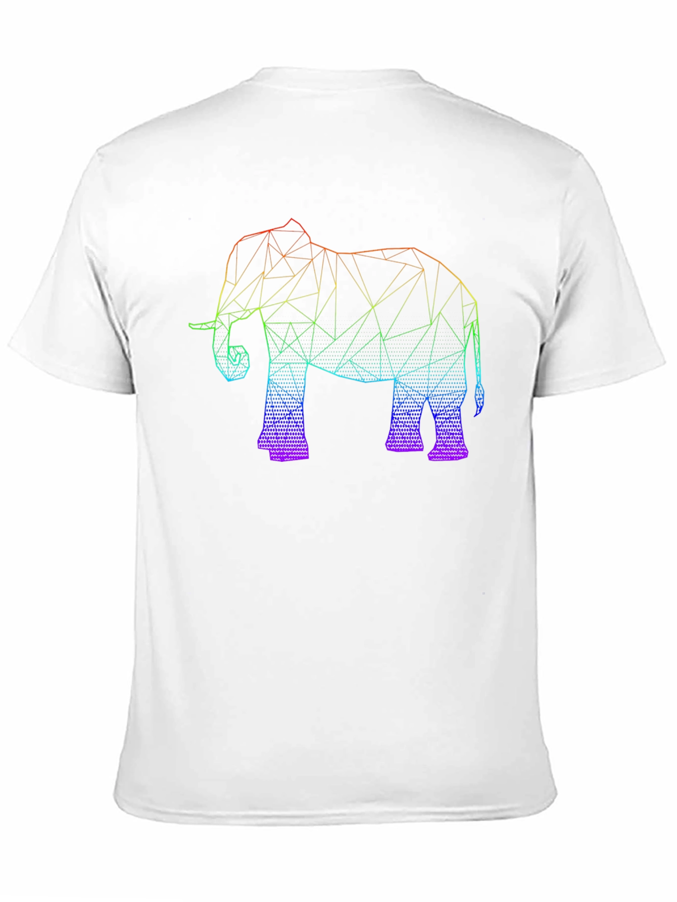 Geometric Elephant Graphic Tee - Black