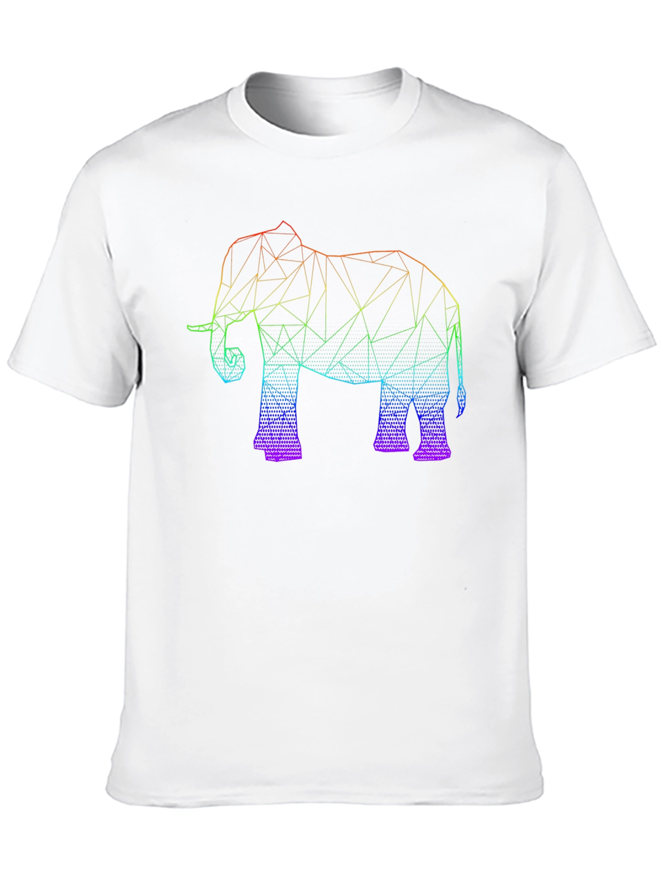 Geometric Elephant Graphic Tee - Black