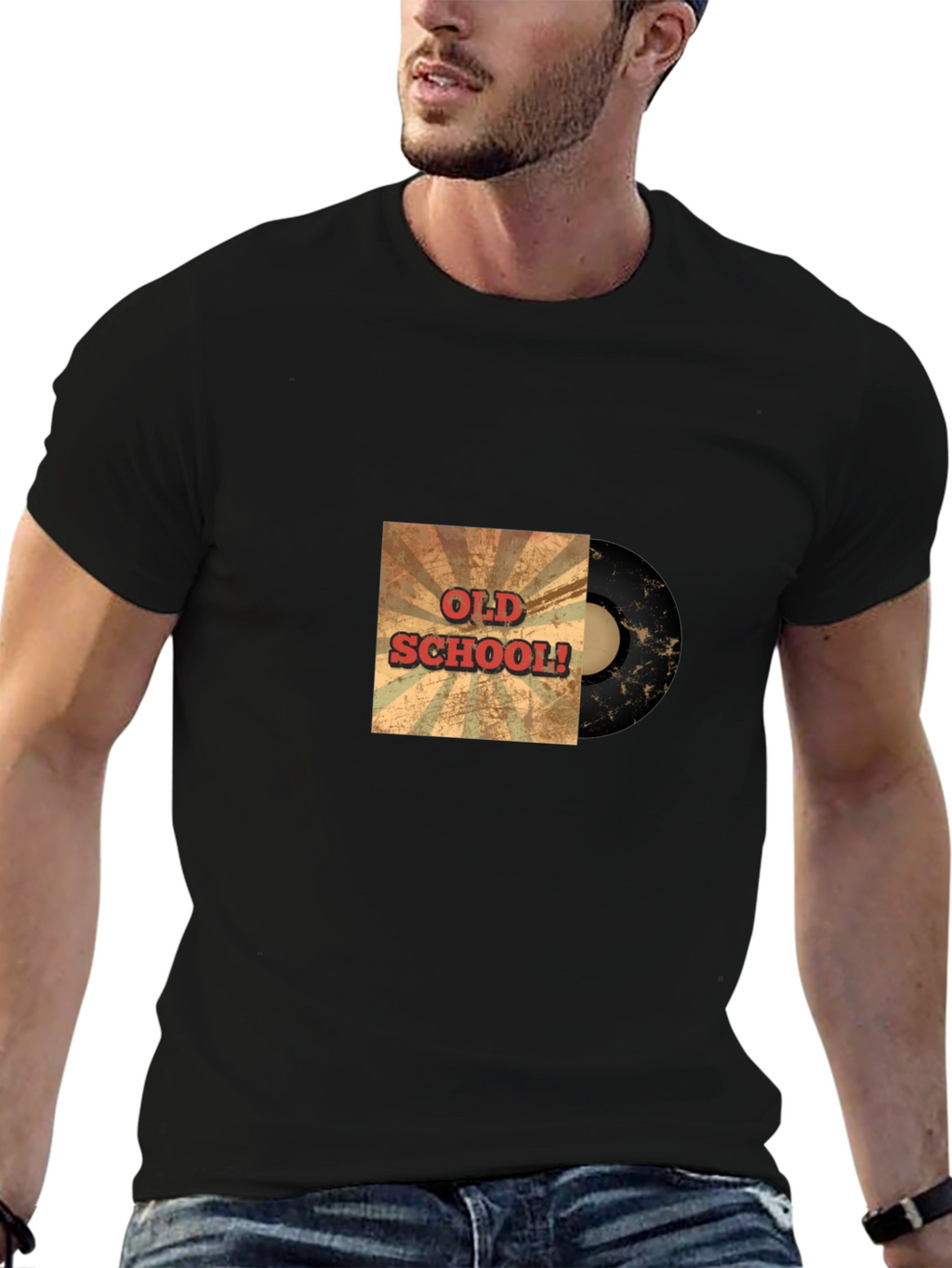 Old School Vinyl Record Graphic Tee