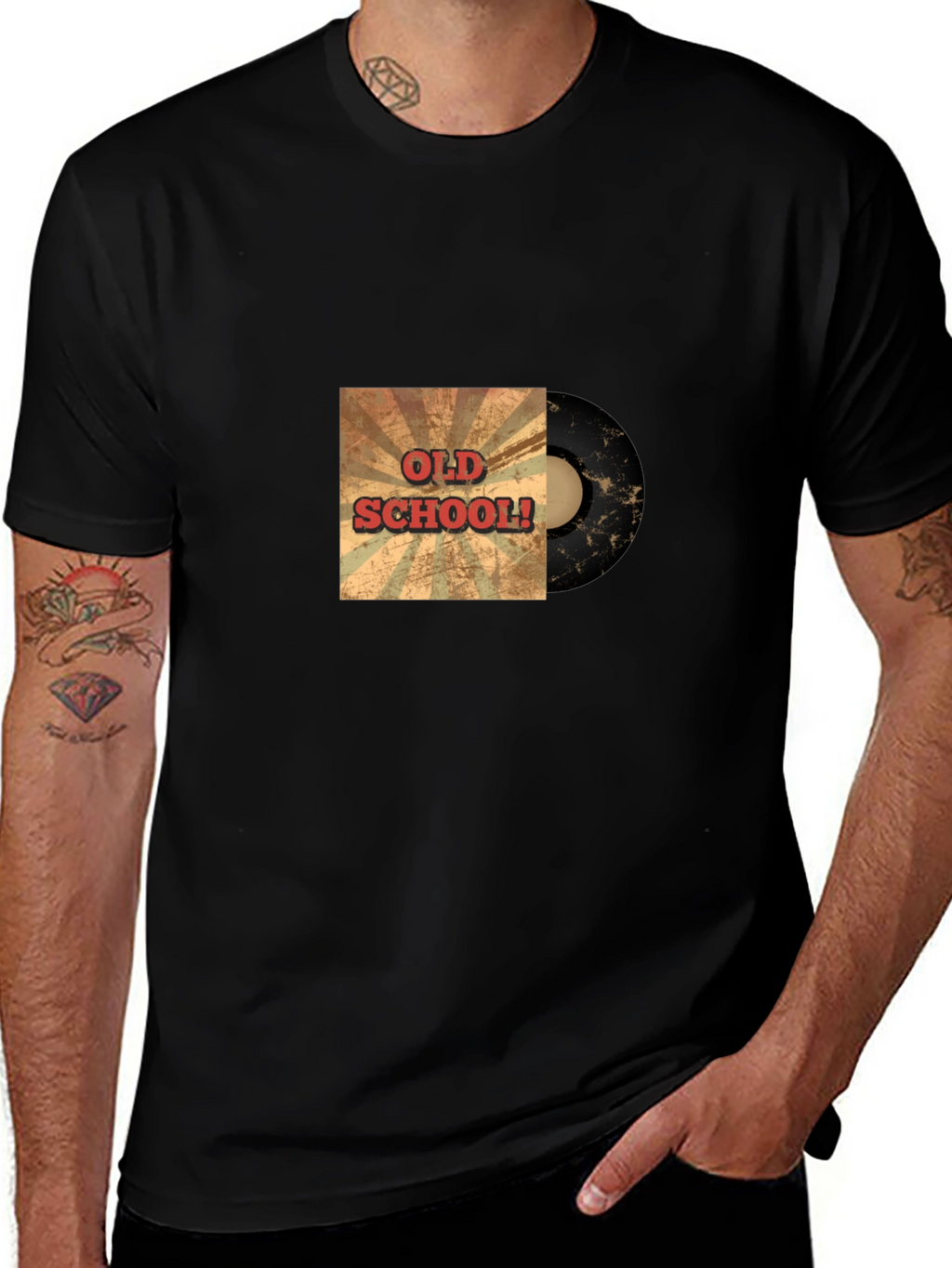 Old School Vinyl Record Graphic Tee