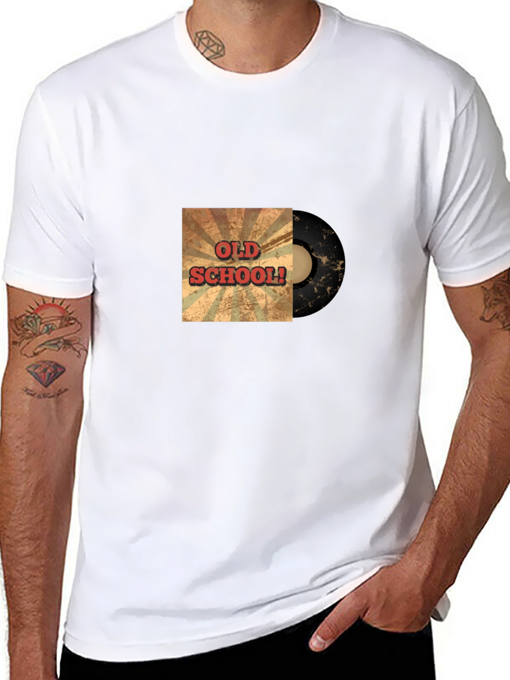 Old School Vinyl Record Graphic Tee