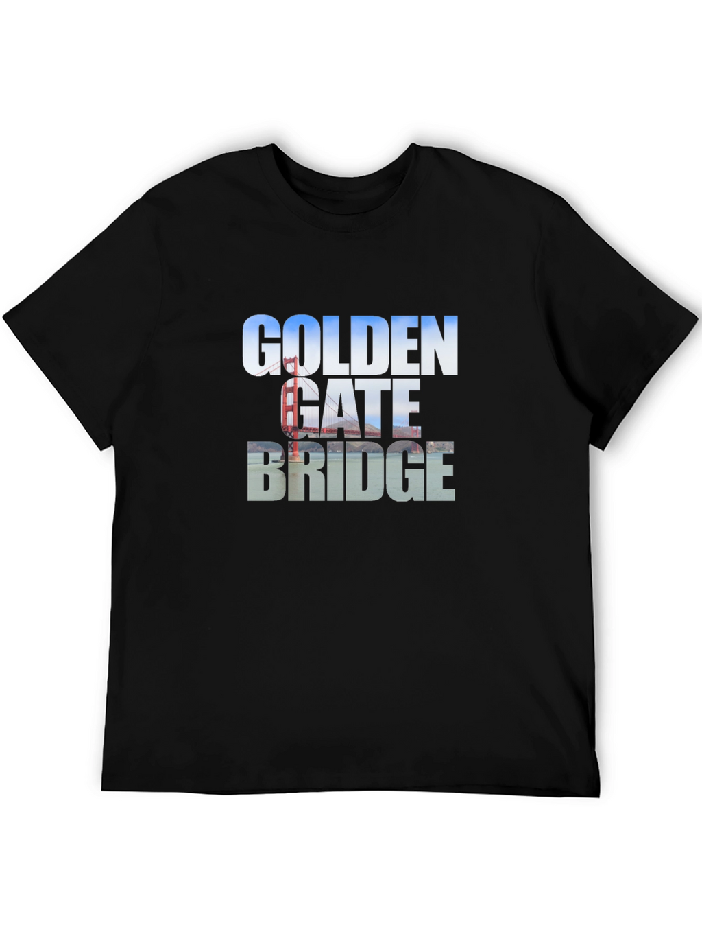 Golden Gate Bridge Black T-Shirt