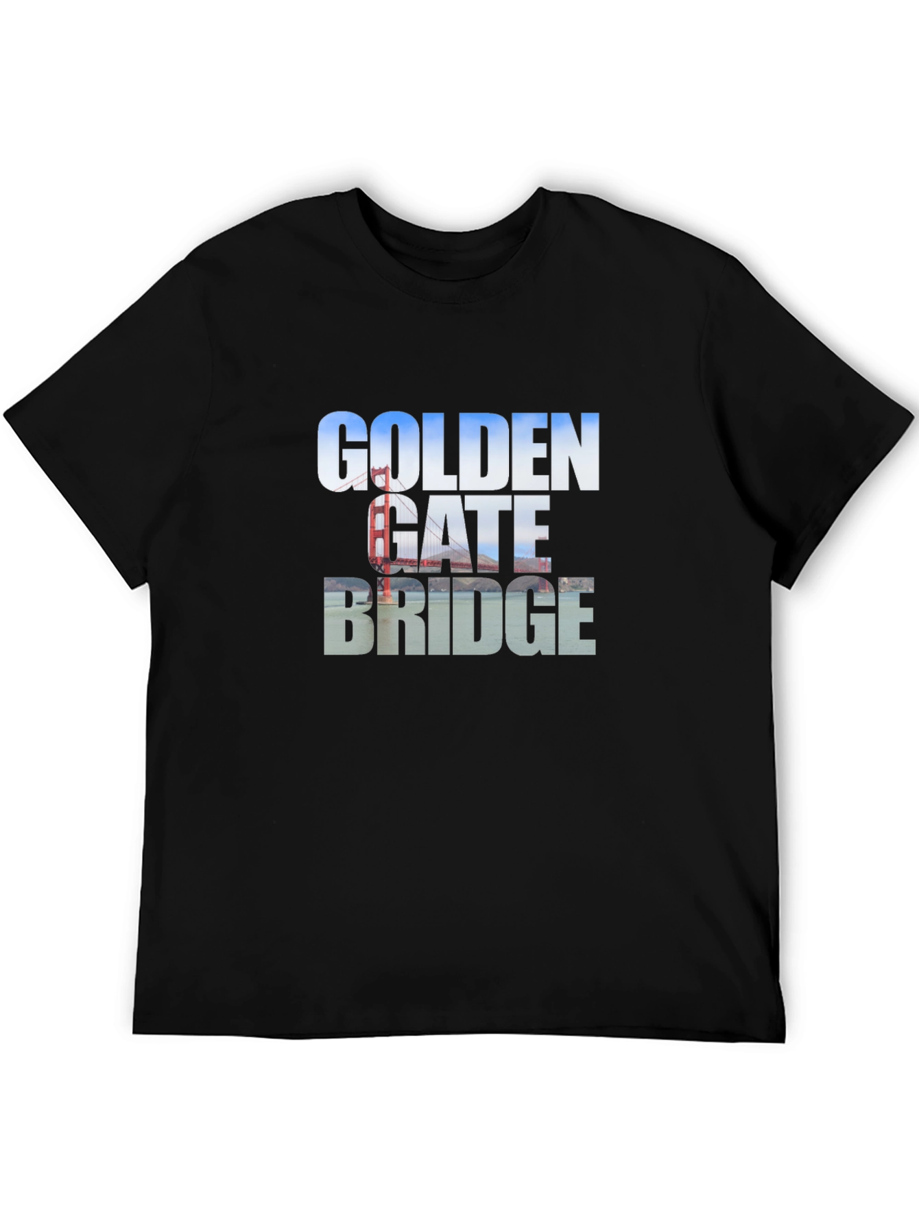 Golden Gate Bridge Black T-Shirt