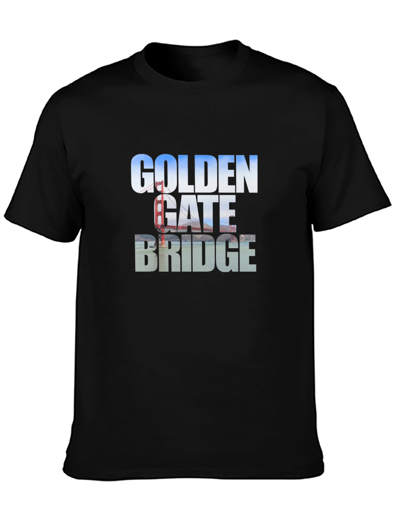 Golden Gate Bridge Black T-Shirt