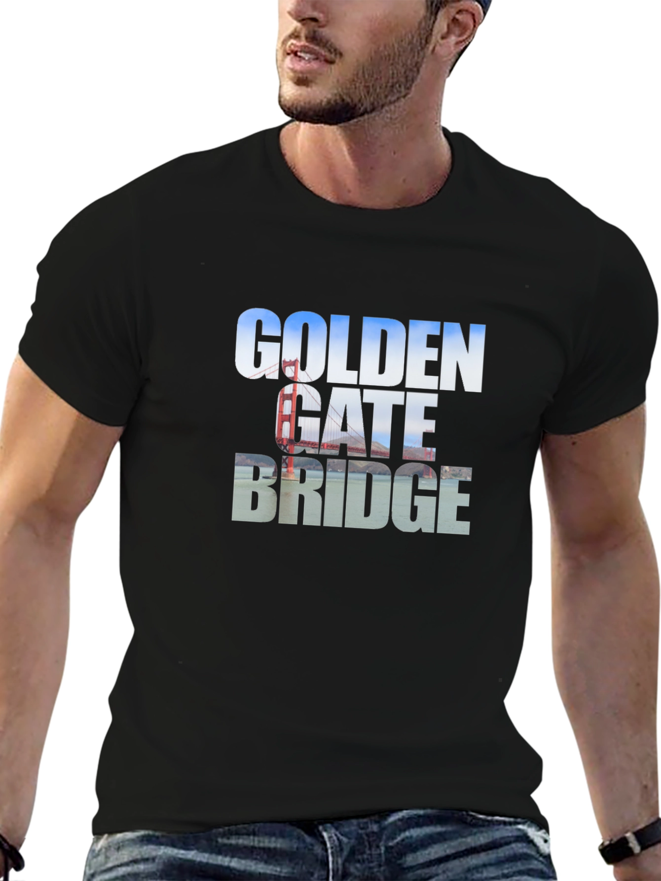 Golden Gate Bridge Black T-Shirt