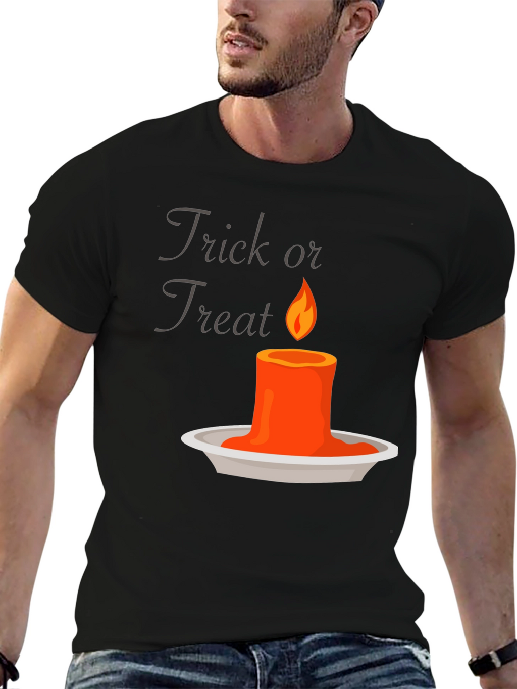 Trick or Treat Candle Graphic Tee