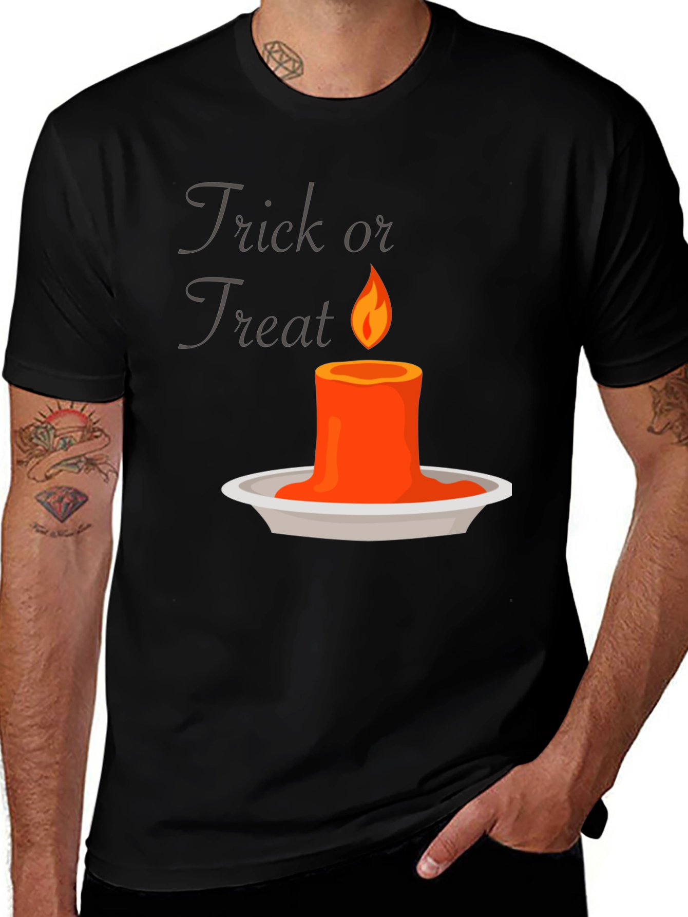 Trick or Treat Candle Graphic Tee