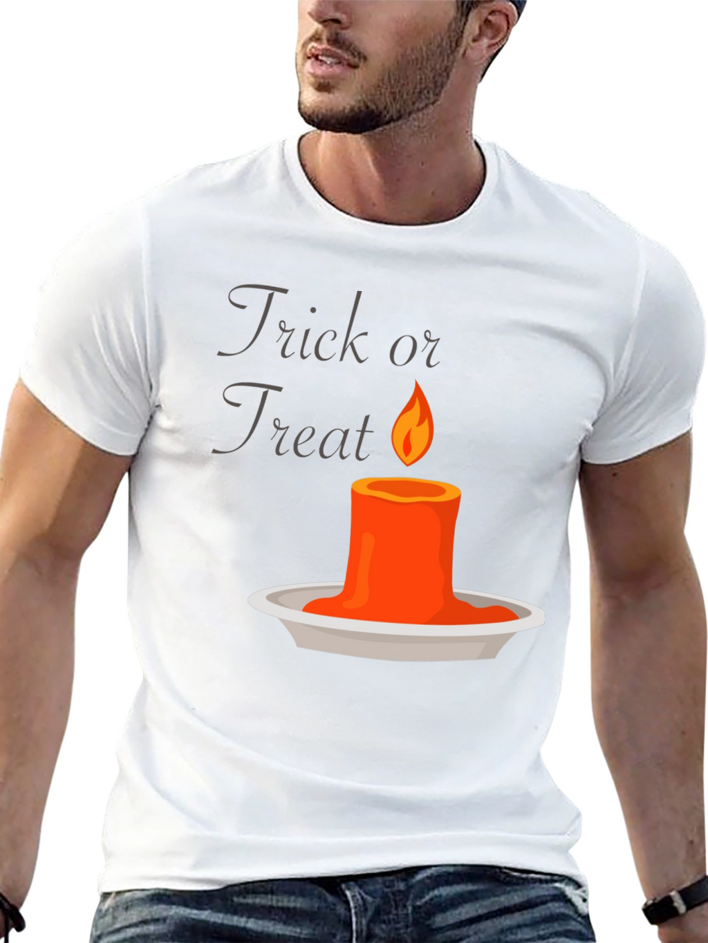 Trick or Treat Candle Graphic Tee
